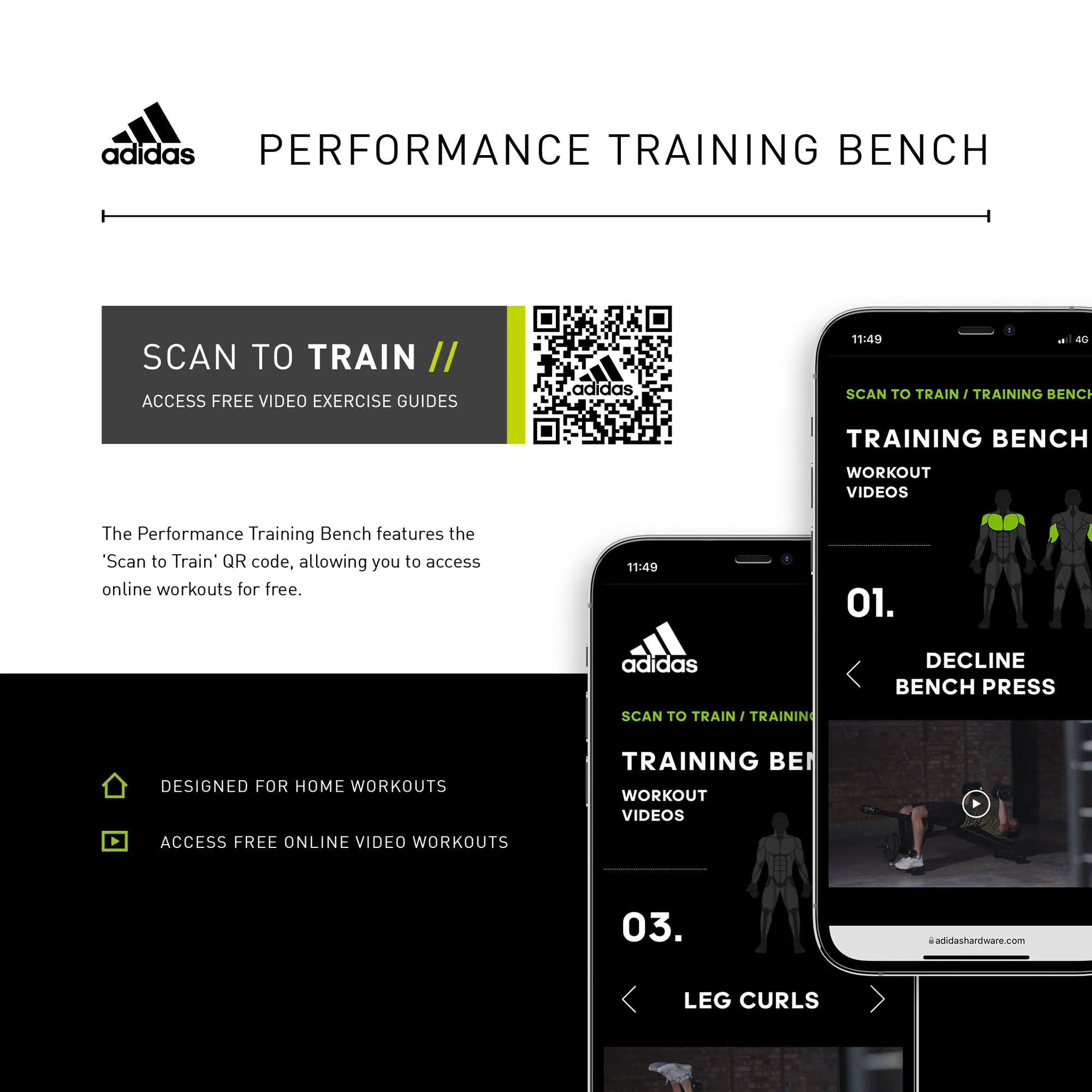 adidas Performance Training Bench