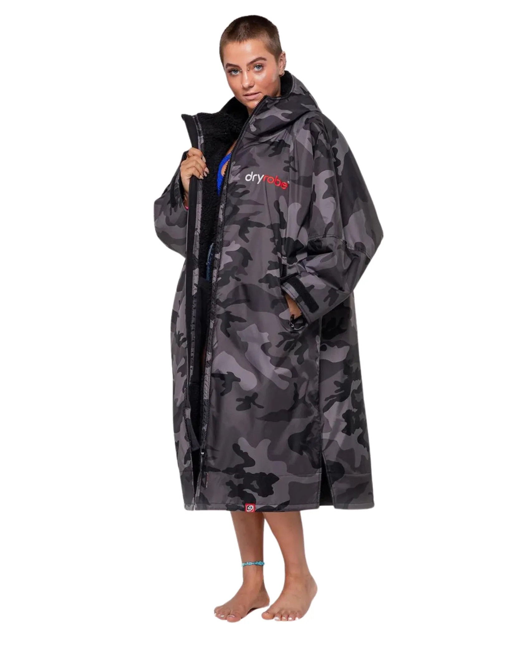 Advance Long Sleeve Adult Robe - Black Camouflage