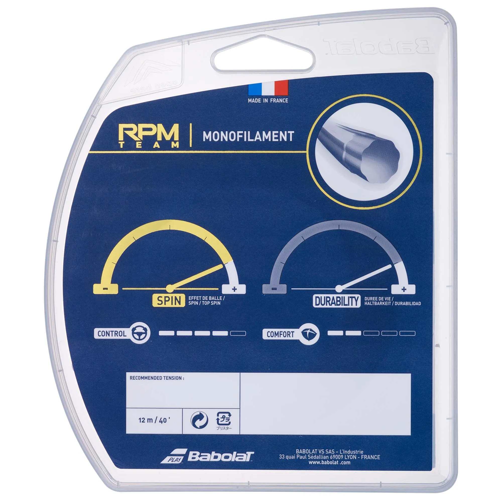 Babolat RPM Team Tennis String - 12m Set