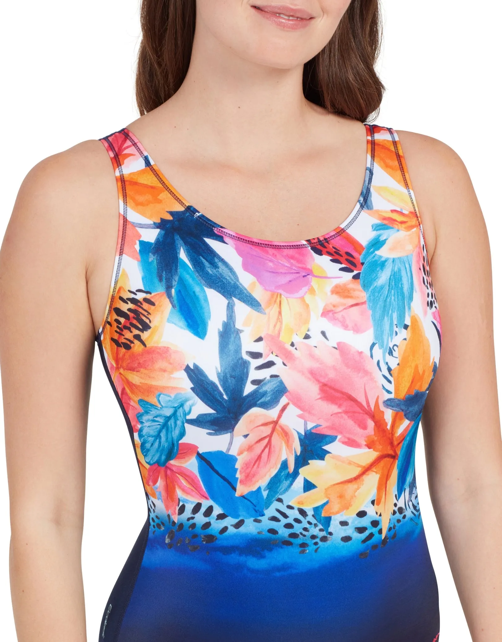 Biarritz Scoopback Swimsuit - Navy/Multi