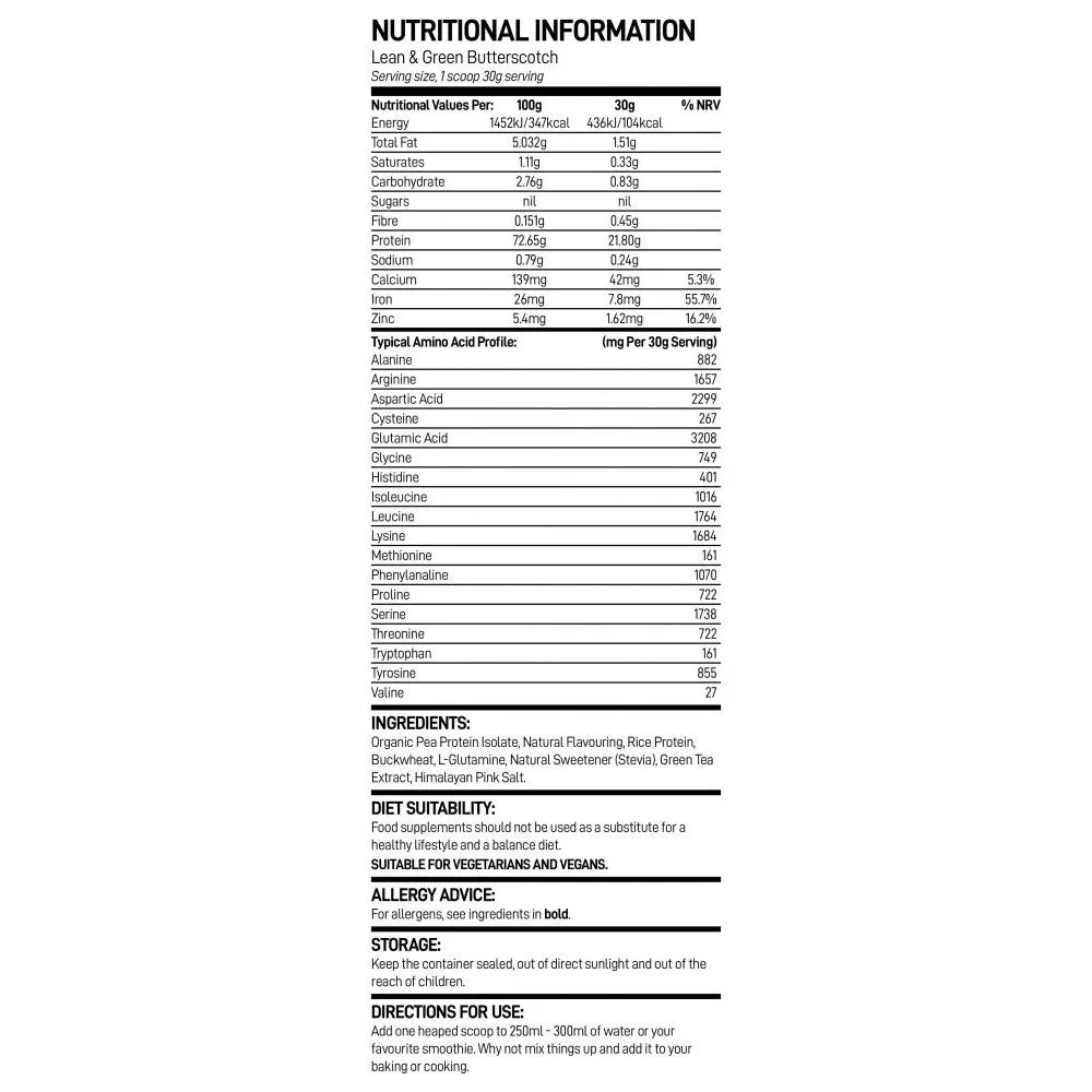 Bio-Synergy Lean and Green Raw Vegan Protein