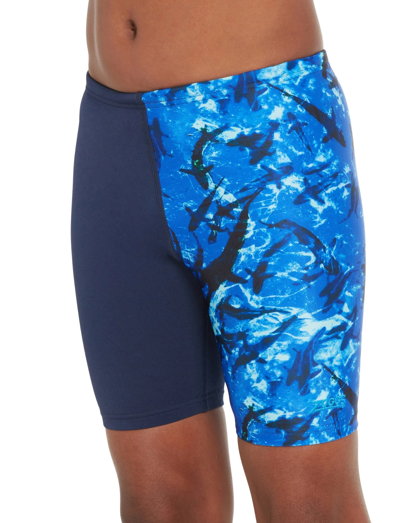 Boys Abyss Mid Swim Jammer - Navy/Blue