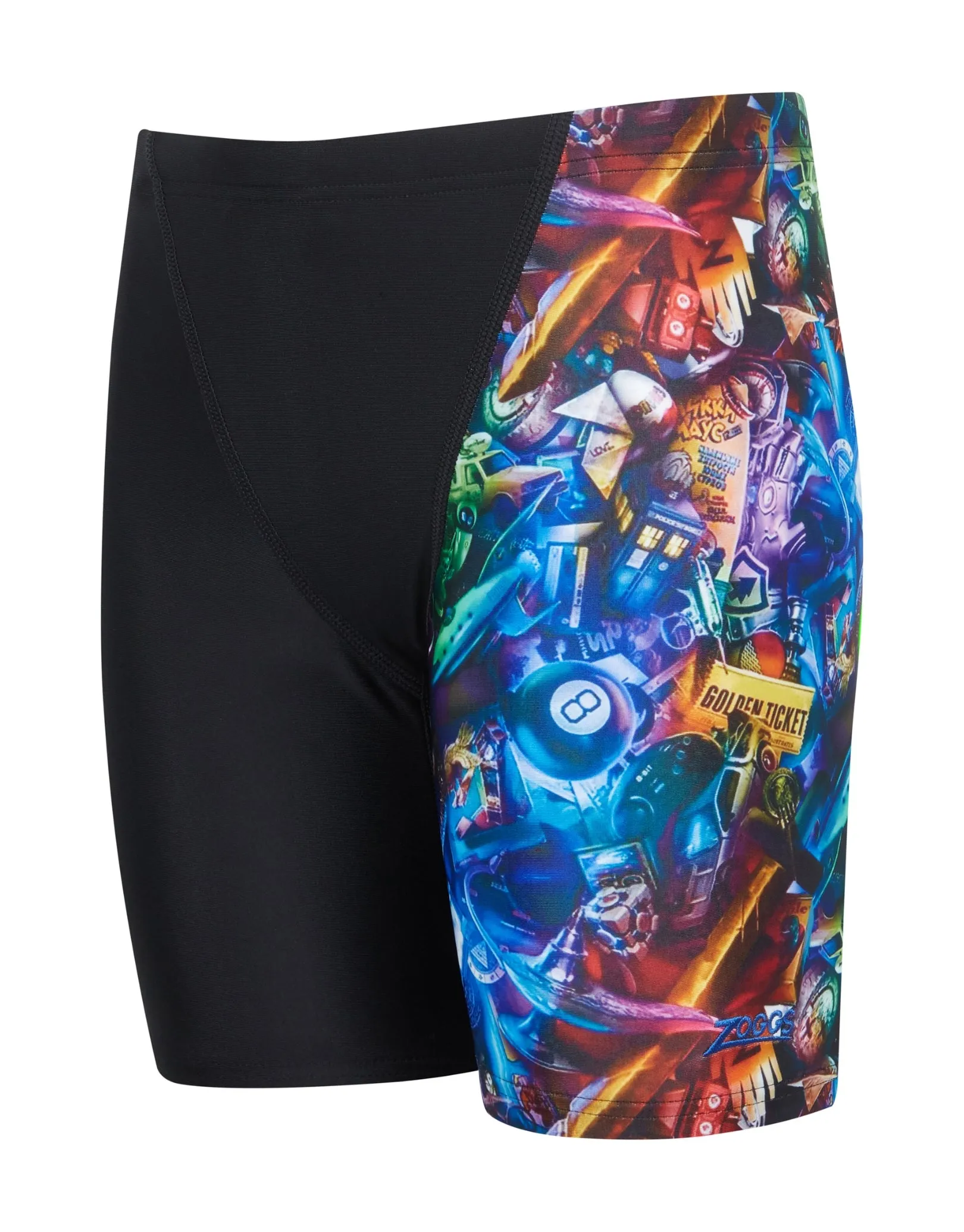 Boys Reflection Volt Swim Jammer - Black/Multi