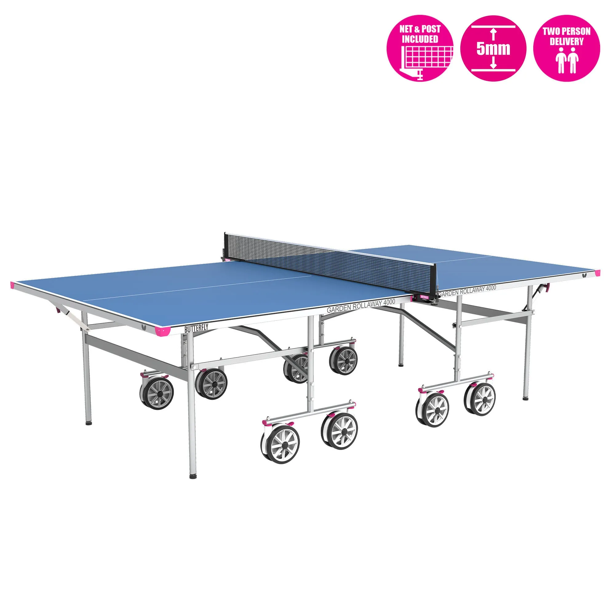 Butterfly Garden Rollaway 4000 Outdoor Table Tennis Table