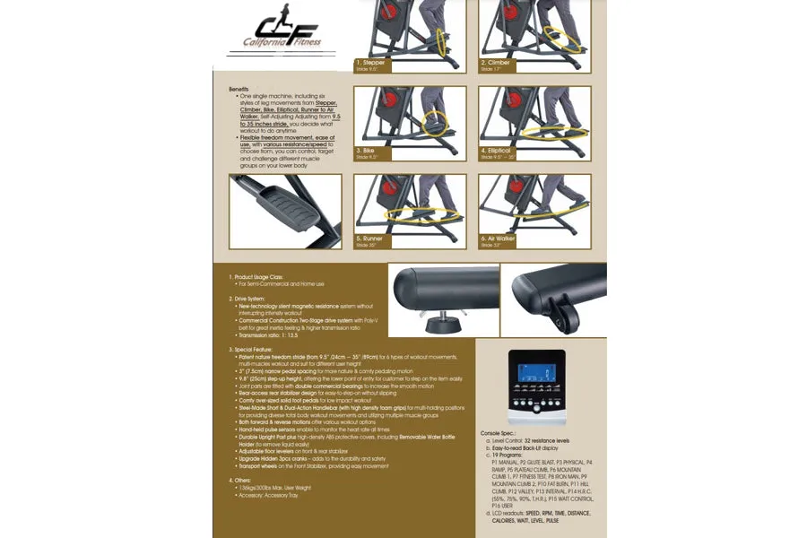 California Fitness AM3 Adaptive Motion Elliptical