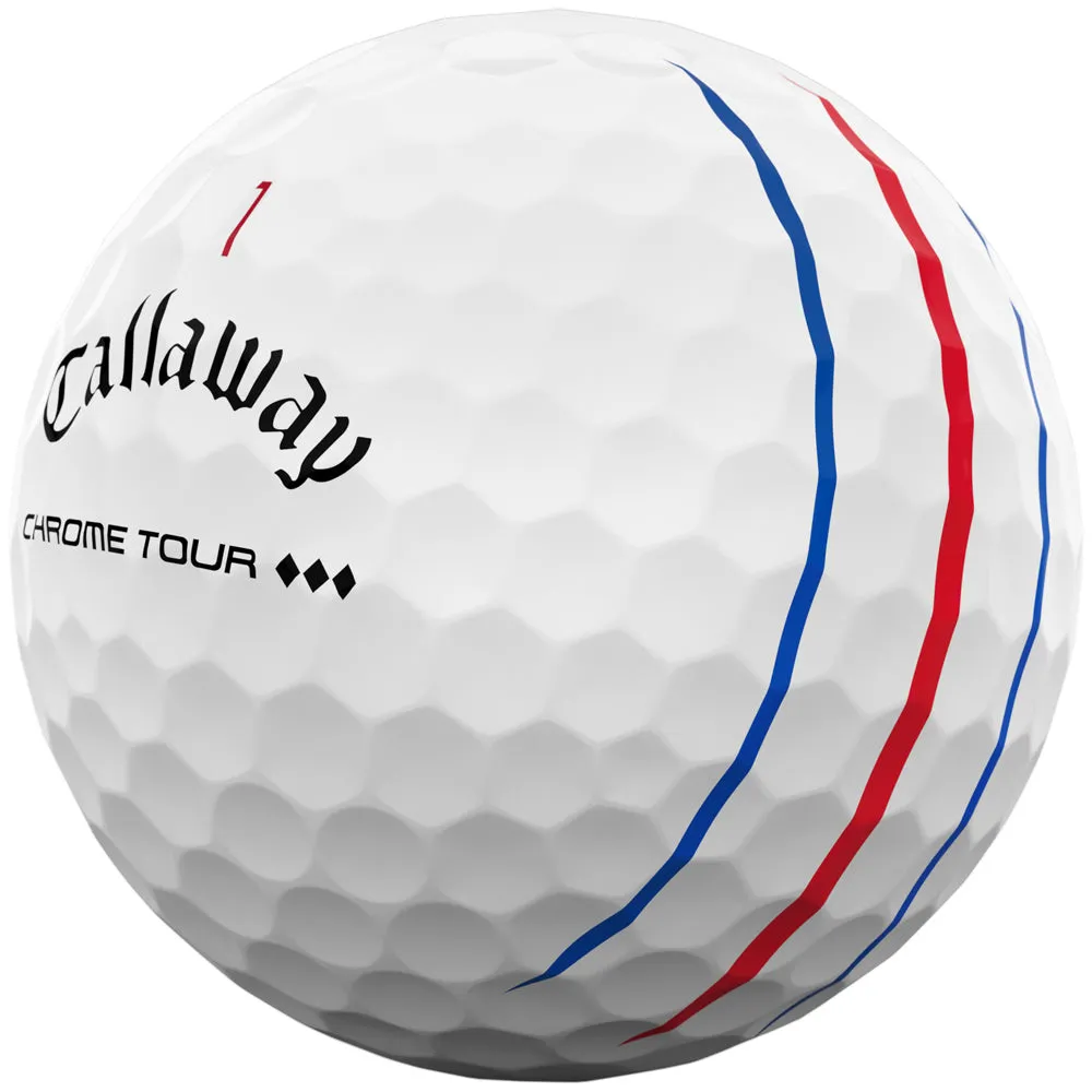 Callaway Chrome Tour TD Triple Track Golf Balls - White - 12 Pack