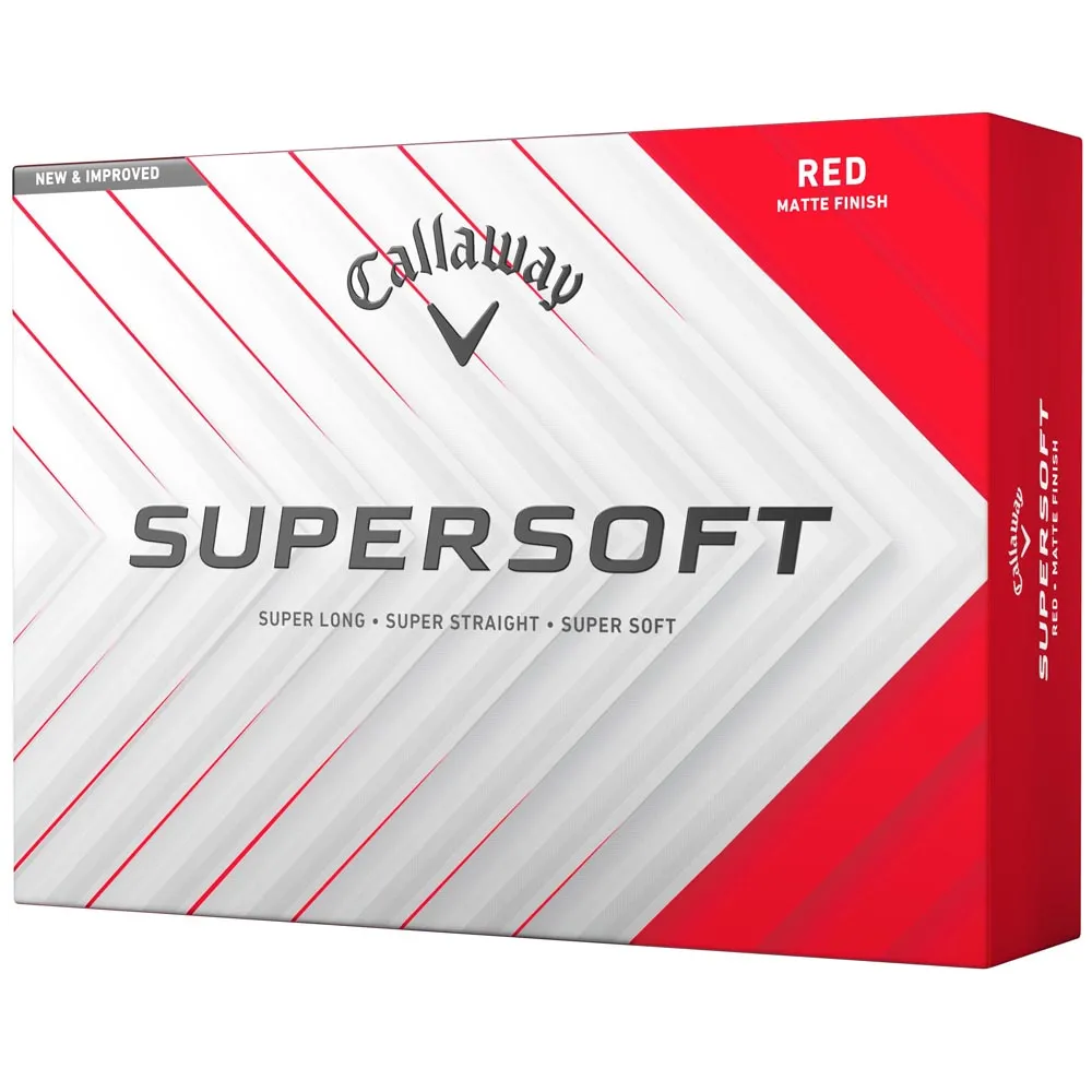 Callaway Supersoft Golf Balls - Matte Red - 12 Pack