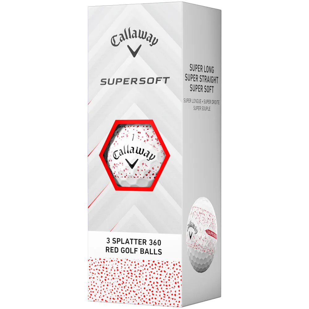 Callaway Supersoft Golf Balls - Red Splatter - 12 Pack