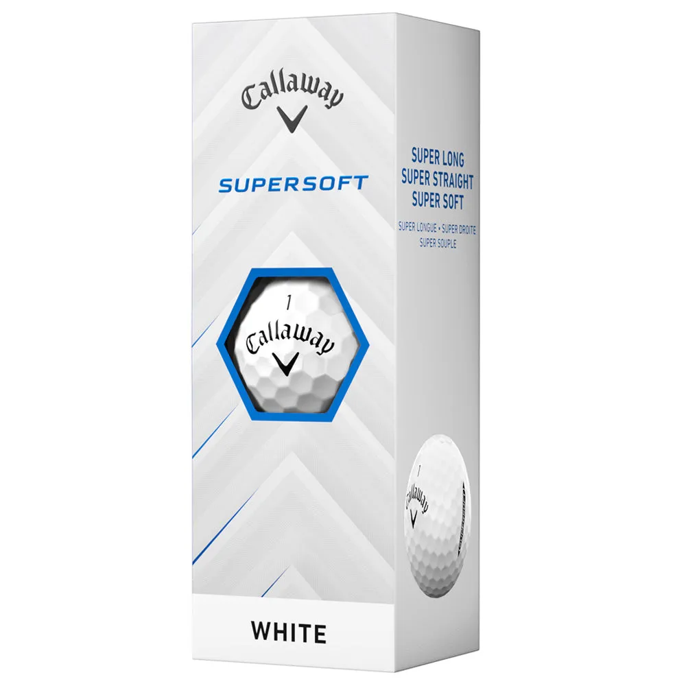 Callaway Supersoft Golf Balls - White - Personalised Text