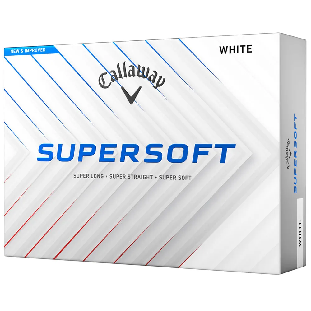 Callaway Supersoft Golf Balls - White - Personalised Text