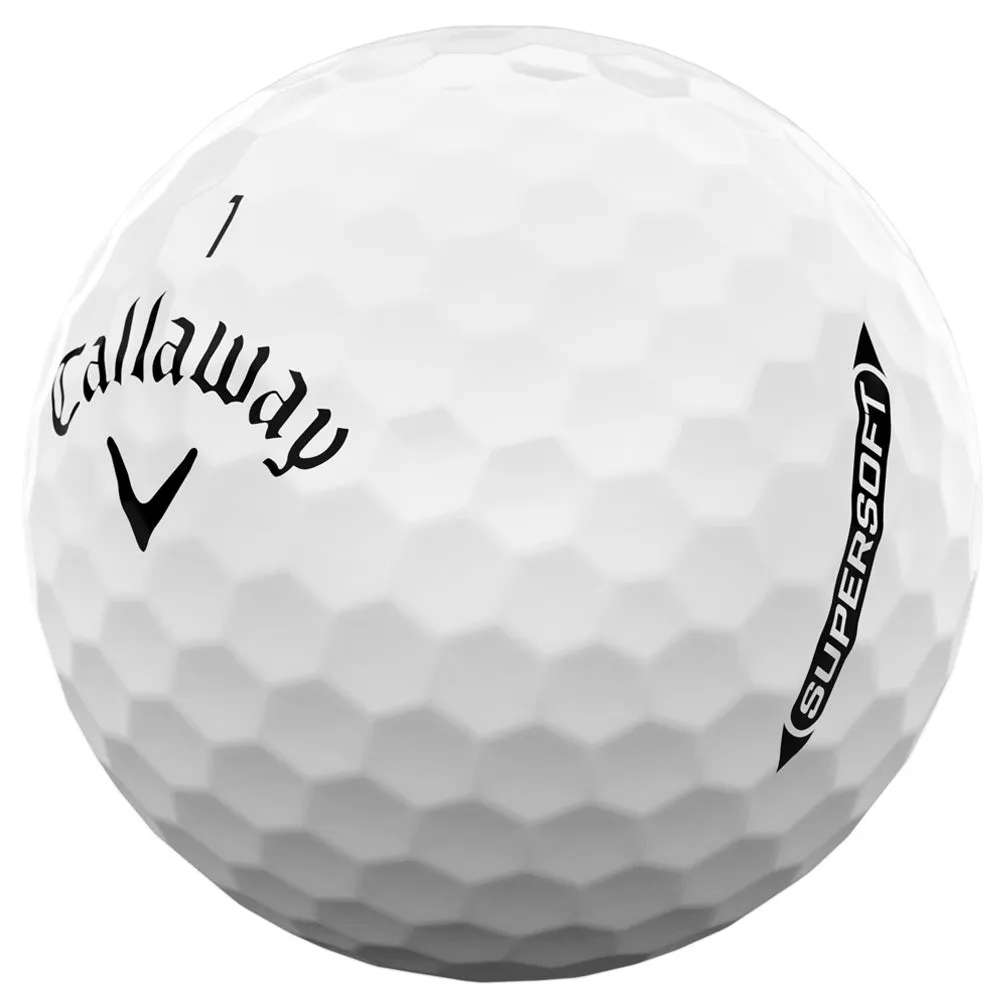 Callaway Supersoft Golf Balls - White - Personalised Text