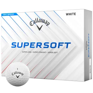 Callaway Supersoft Golf Balls - White - Personalised Text