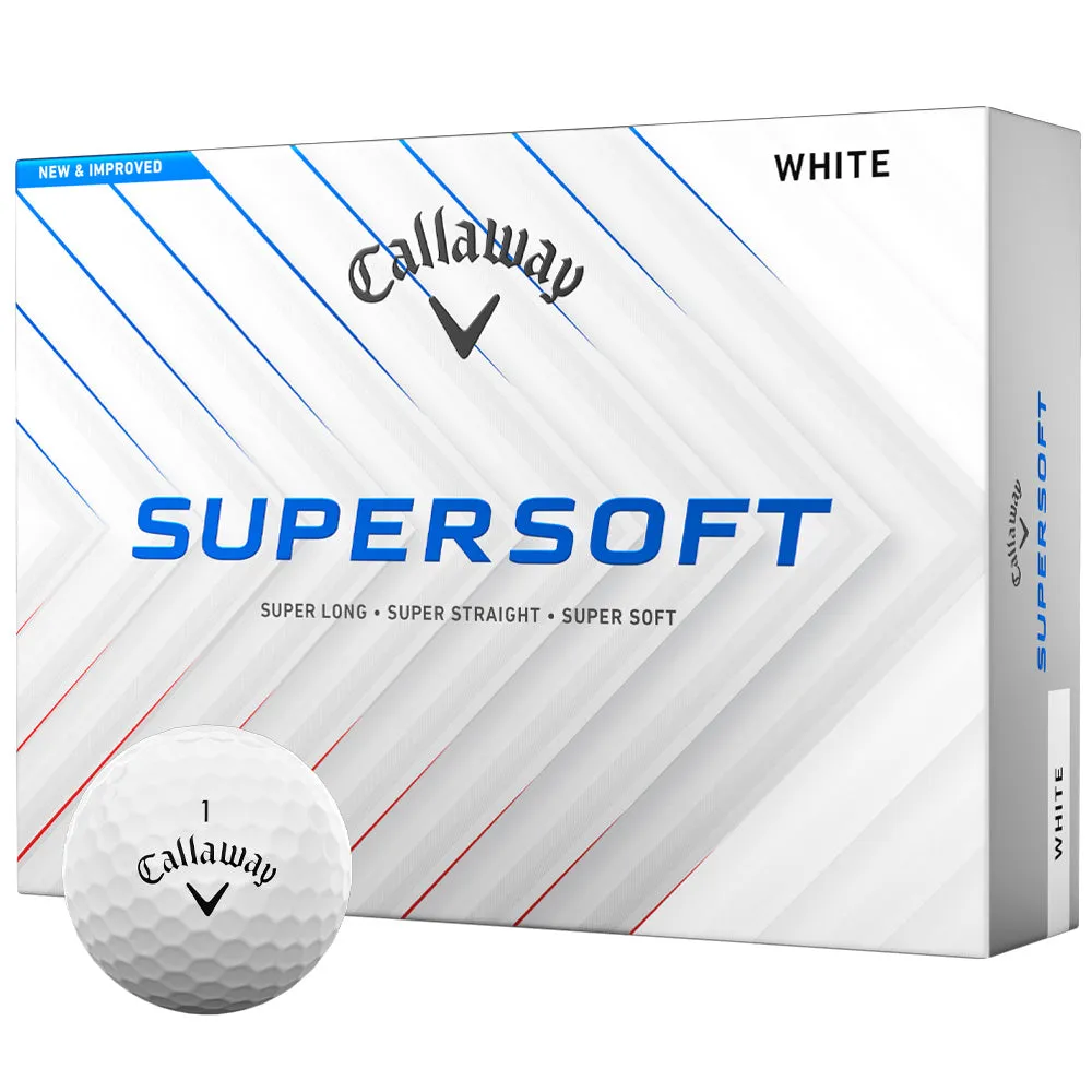 Callaway Supersoft Golf Balls - White - Personalised Text