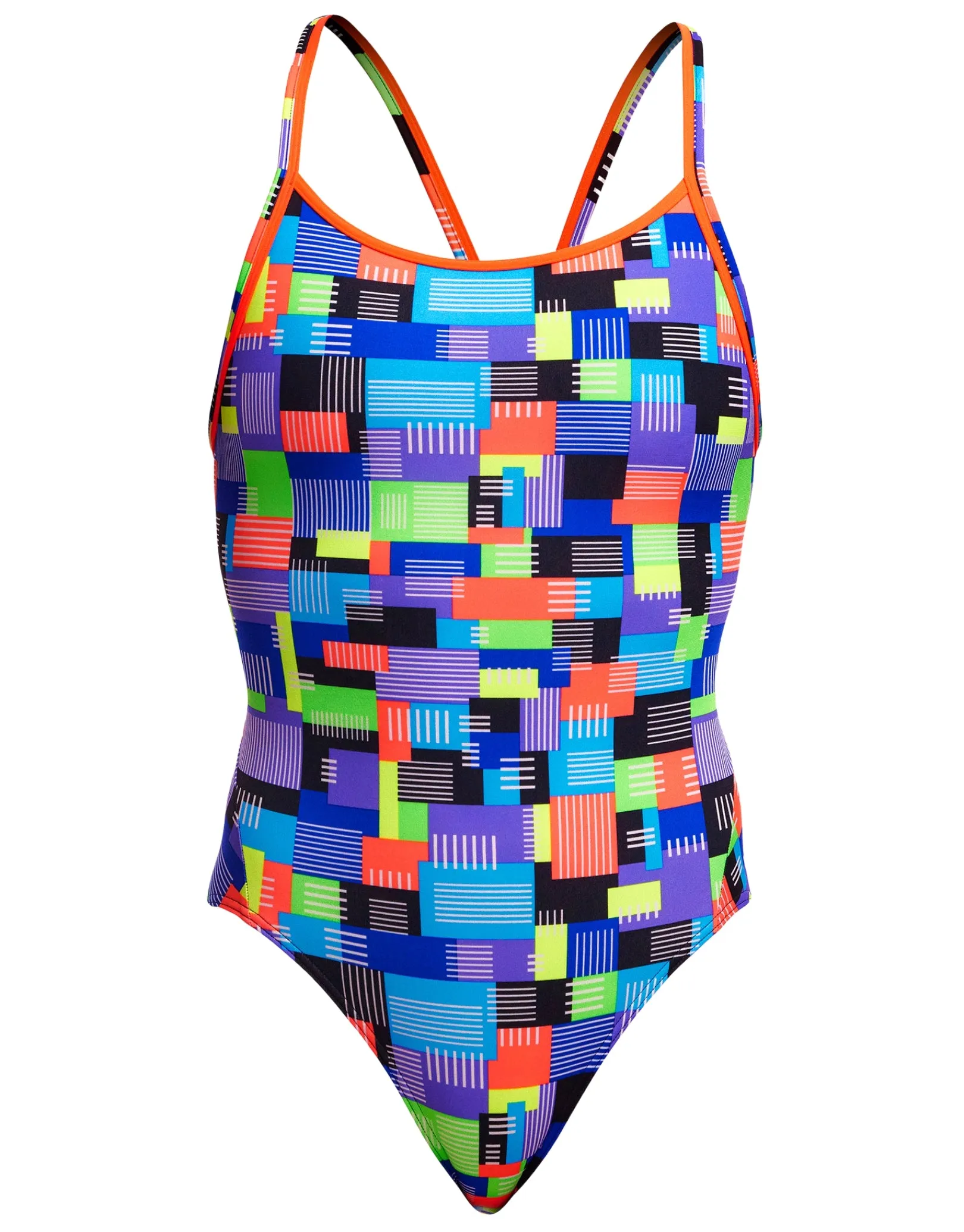 Chip Set Diamond Back Swimsuit - Blue/Multi