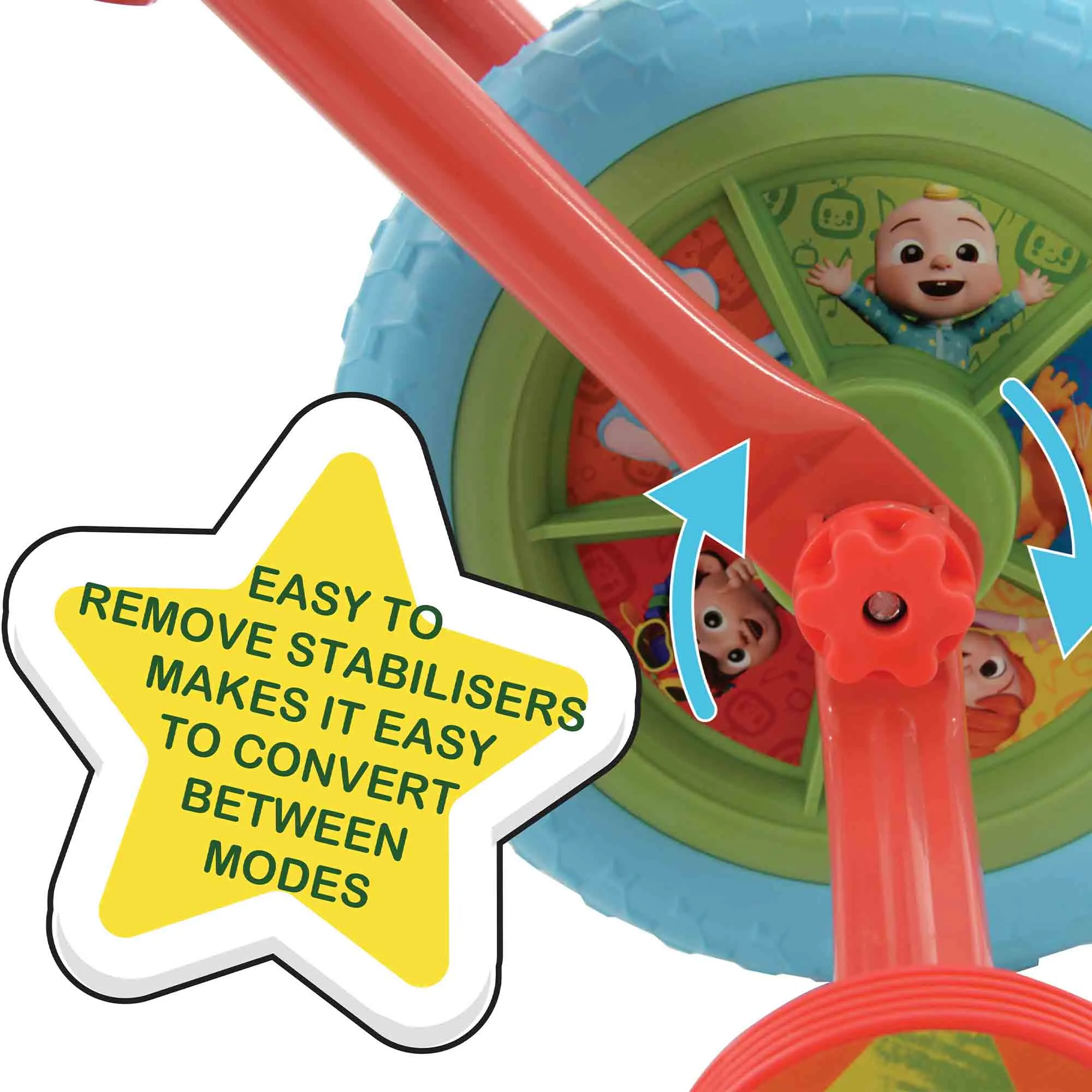 CoComelon 2-in-1 10" Wheel Size Training Bike