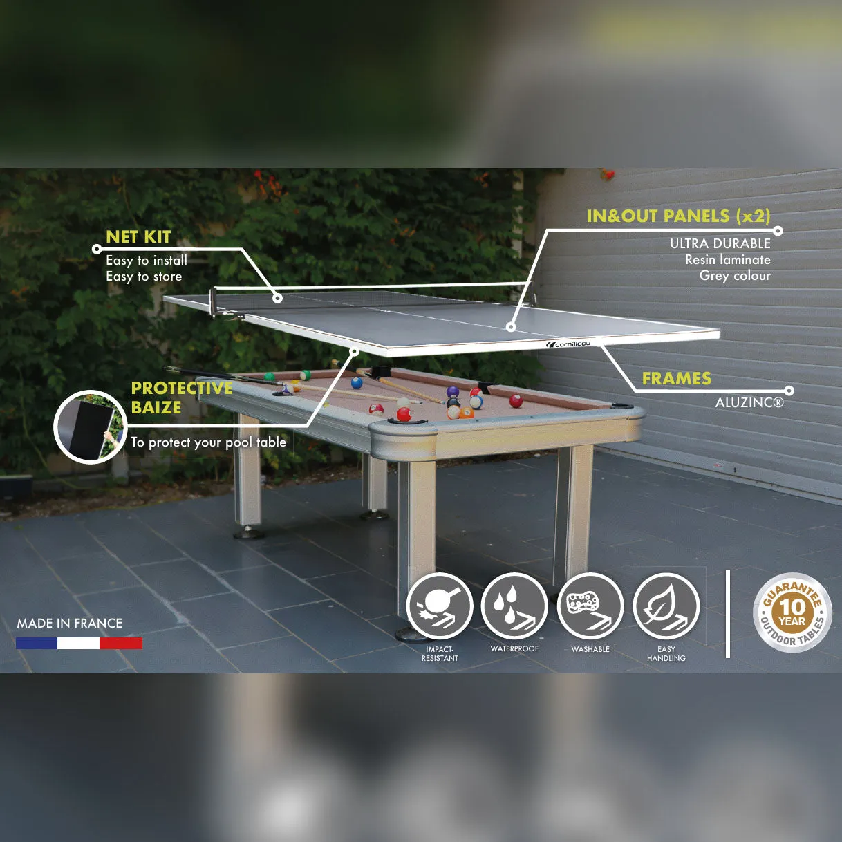 Cornilleau Outdoor Conversion Table Tennis Top