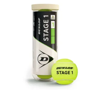 Dunlop Stage 1 Green Mini Tennis Balls - Tube of 3