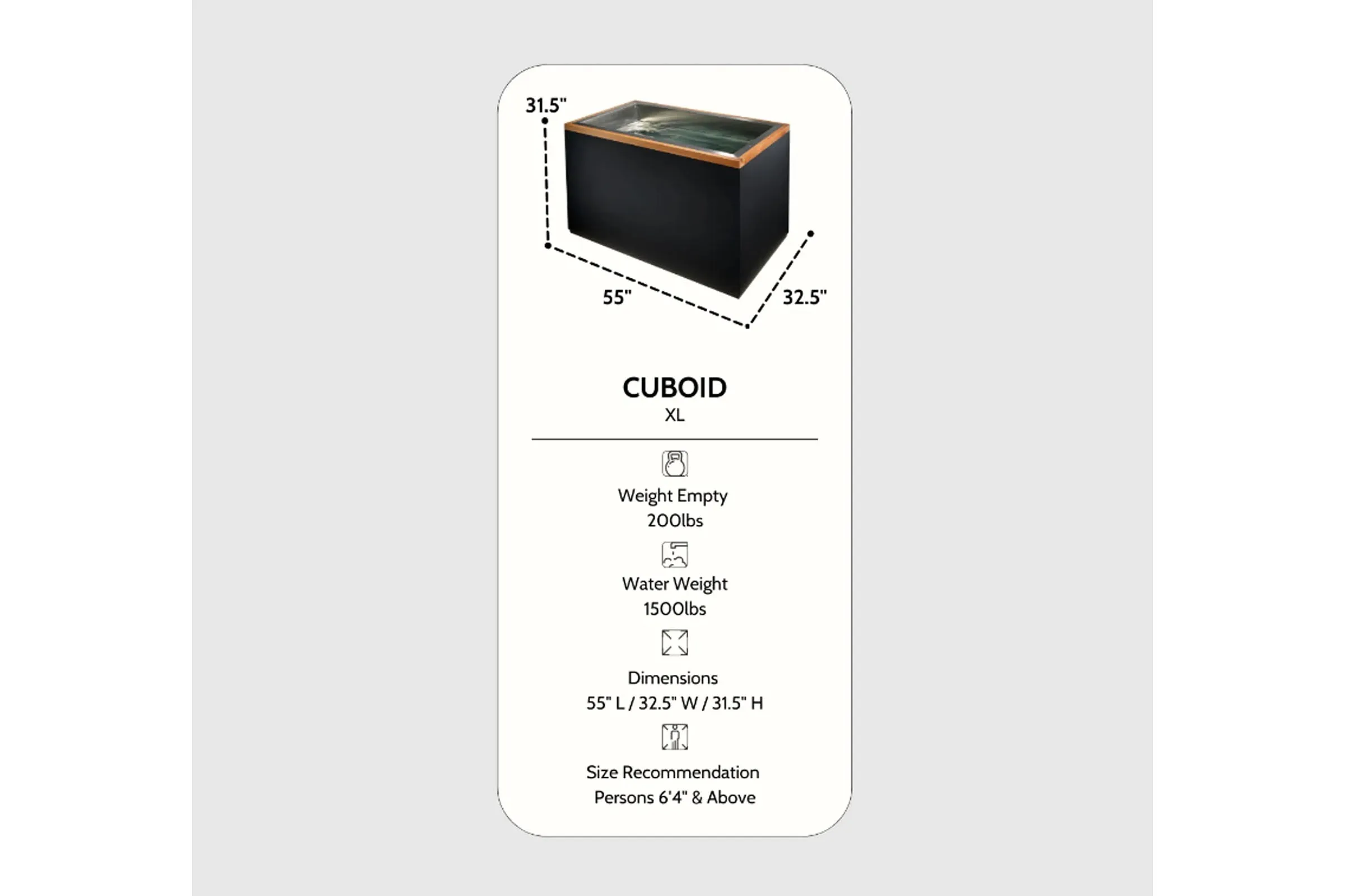 Dynamic Cold Therapy "CUBOID" Stainless Steel Cold Plunge (XL)