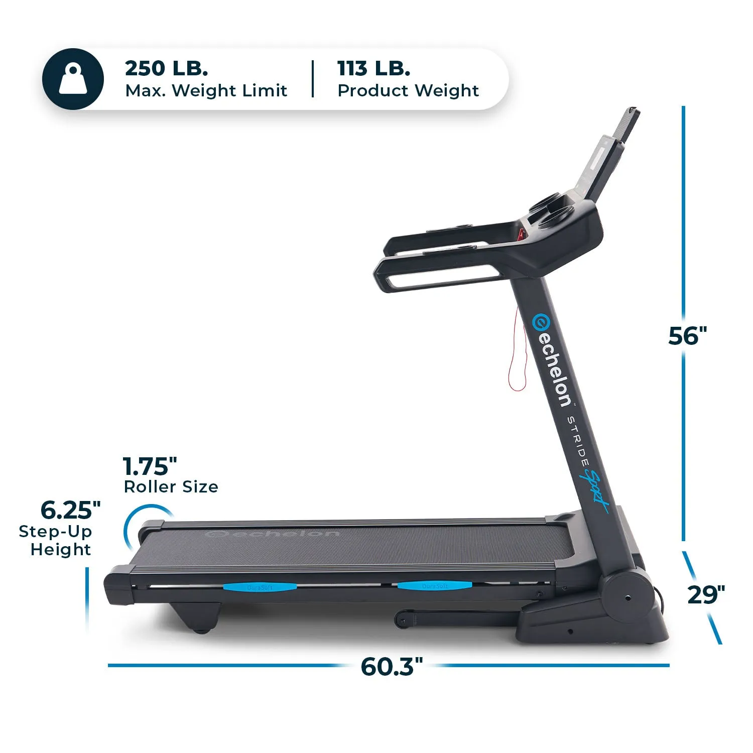 Echelon Stride 30 Sport Folding Treadmill