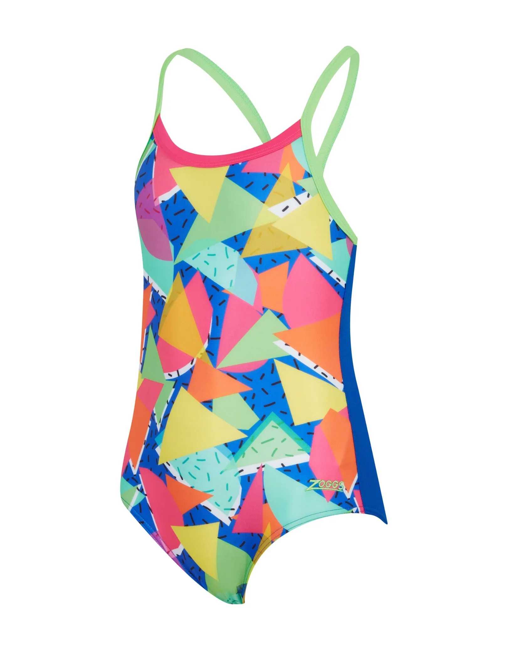 Girls Medley Rainbow Strikeback Swimsuit - Blue/Multi