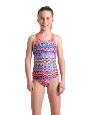 Girls Ondulation Pro Back Swimsuit - Violet/Coral