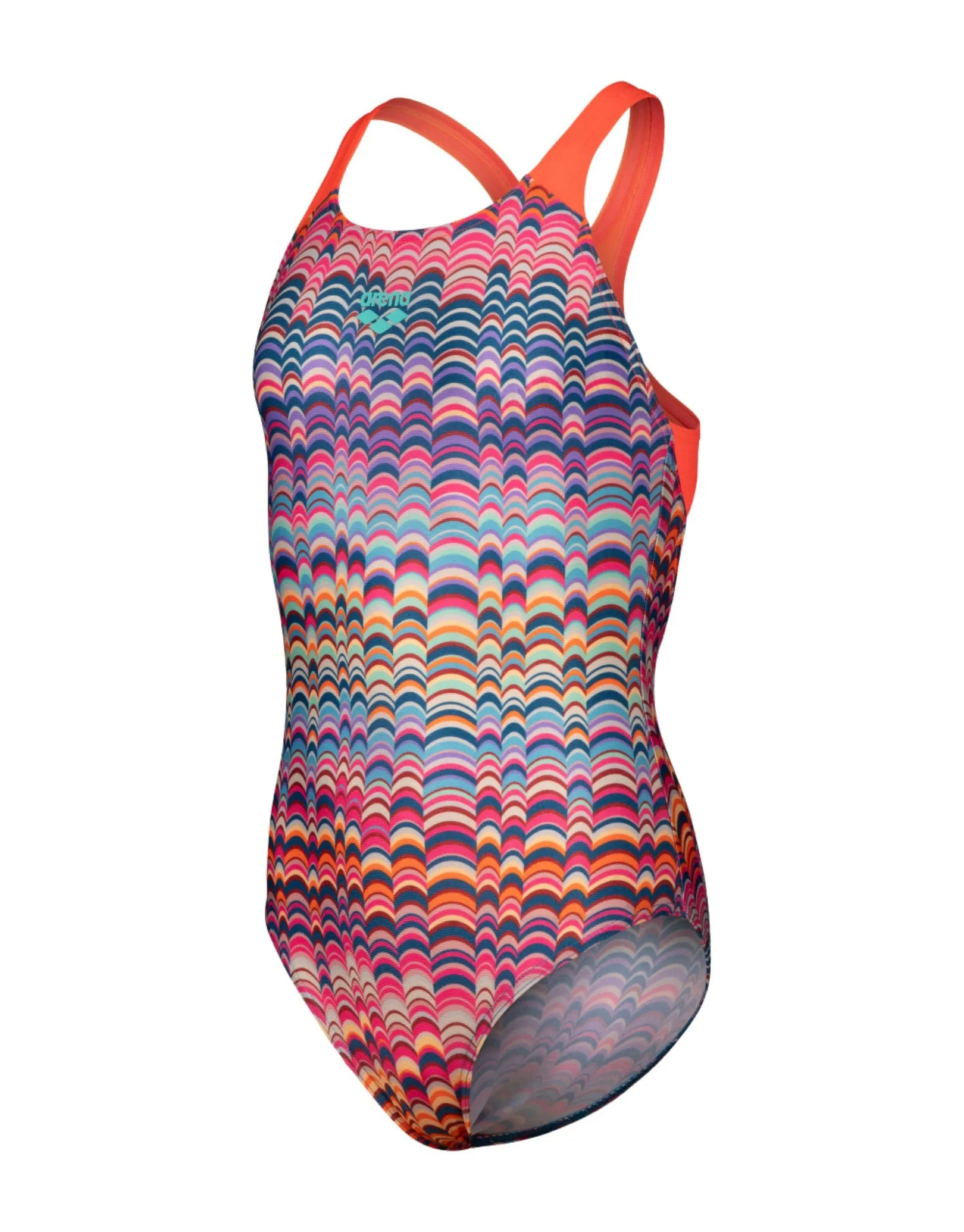 Girls Ondulation Pro Back Swimsuit - Violet/Coral