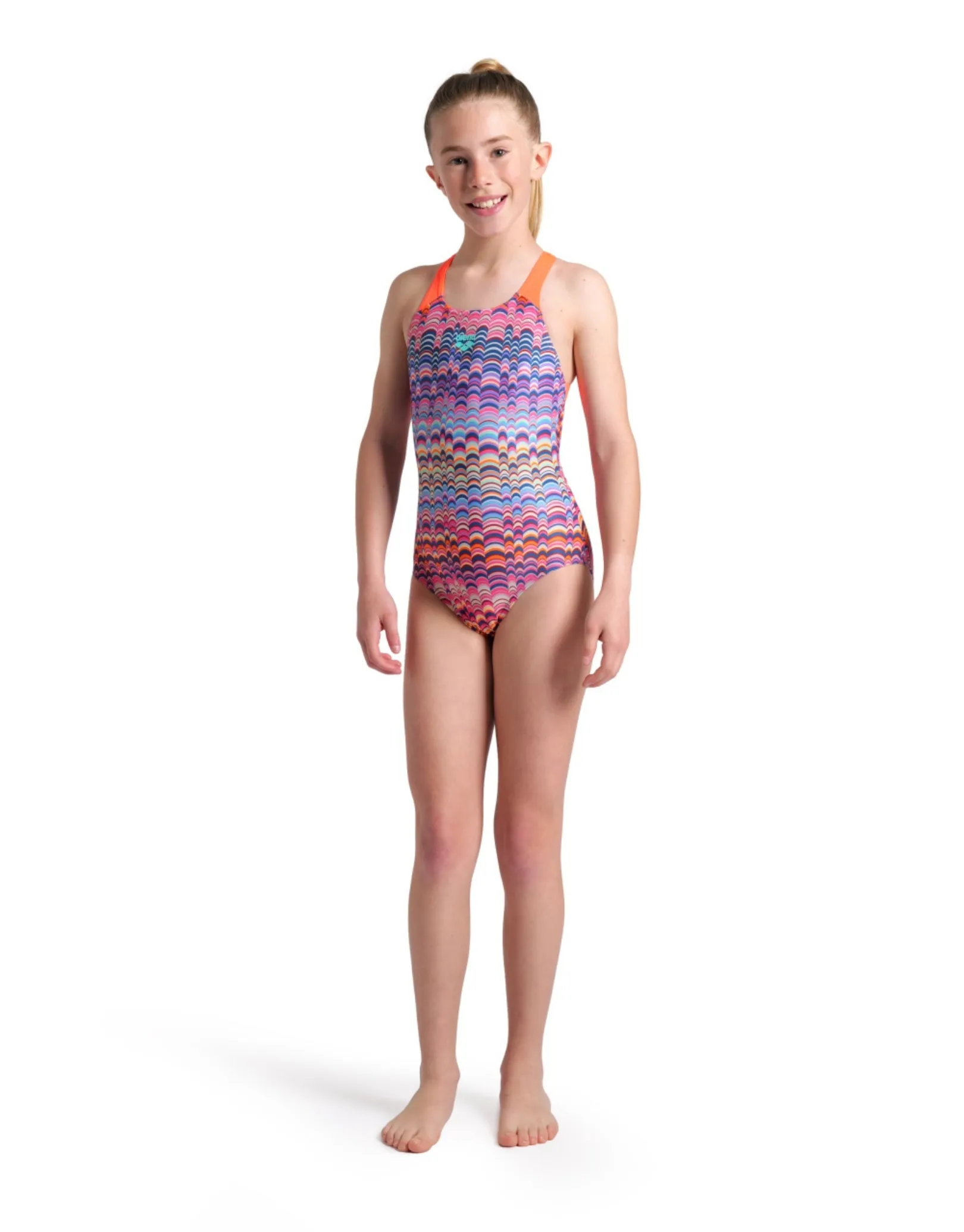 Girls Ondulation Pro Back Swimsuit - Violet/Coral