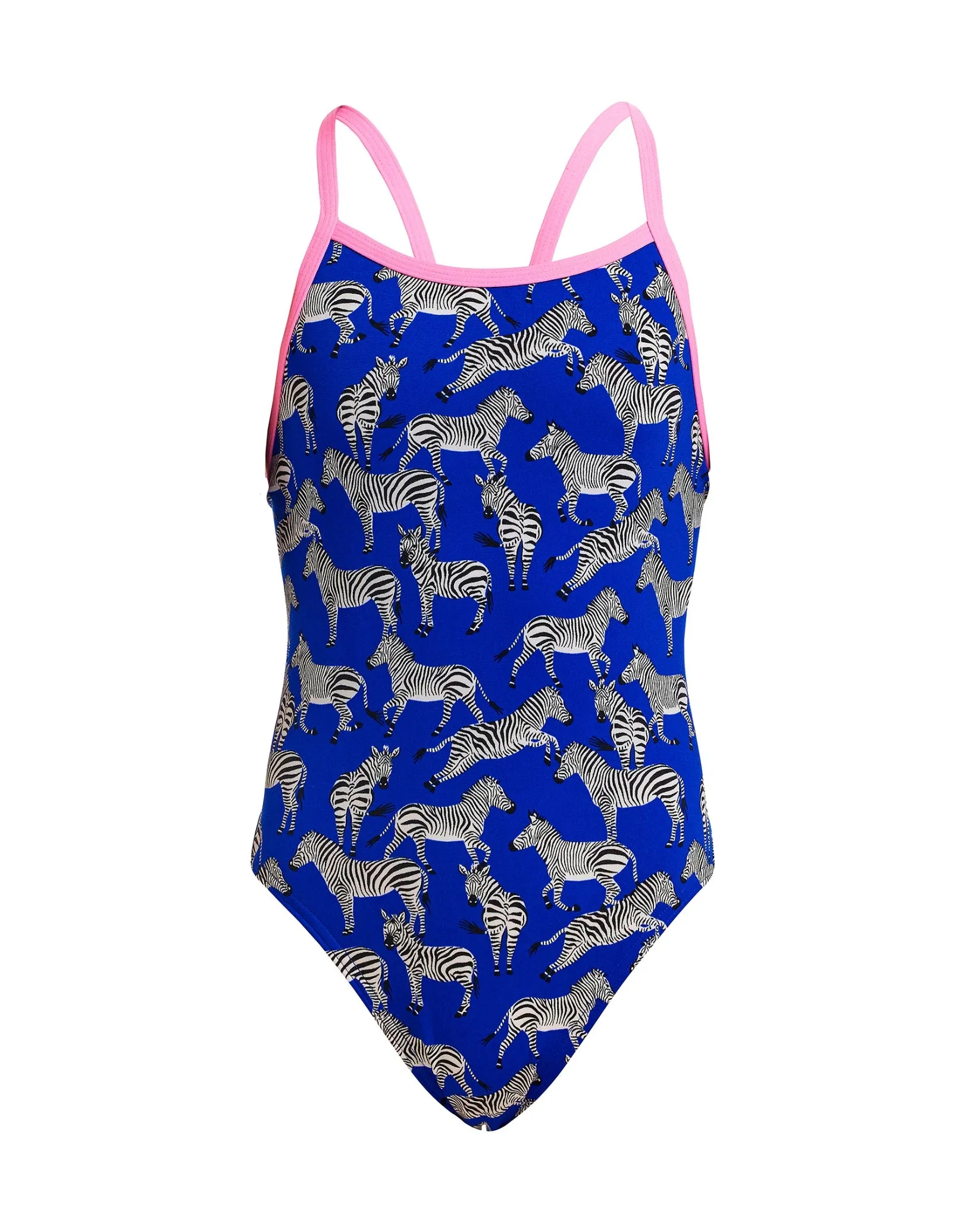 Girls Prance Party Single Strap Swimsuit - Blue