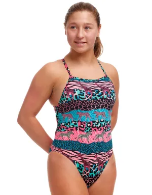 Girls Wild Things Strapped In Swimsuit - Multi