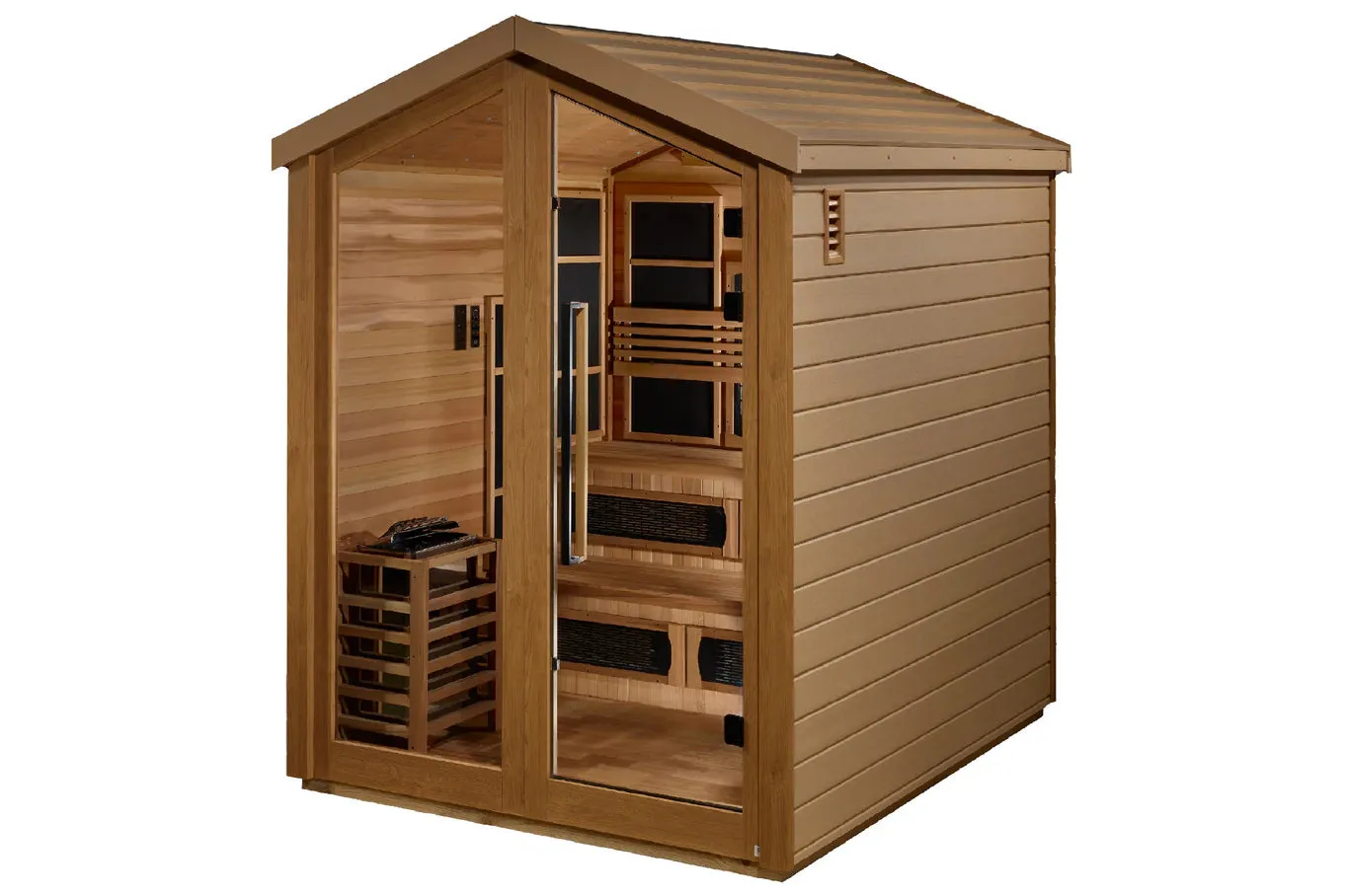 Golden Designs "Kaskinen" 6 Person Hybrid Full Spectrum Outdoor Sauna