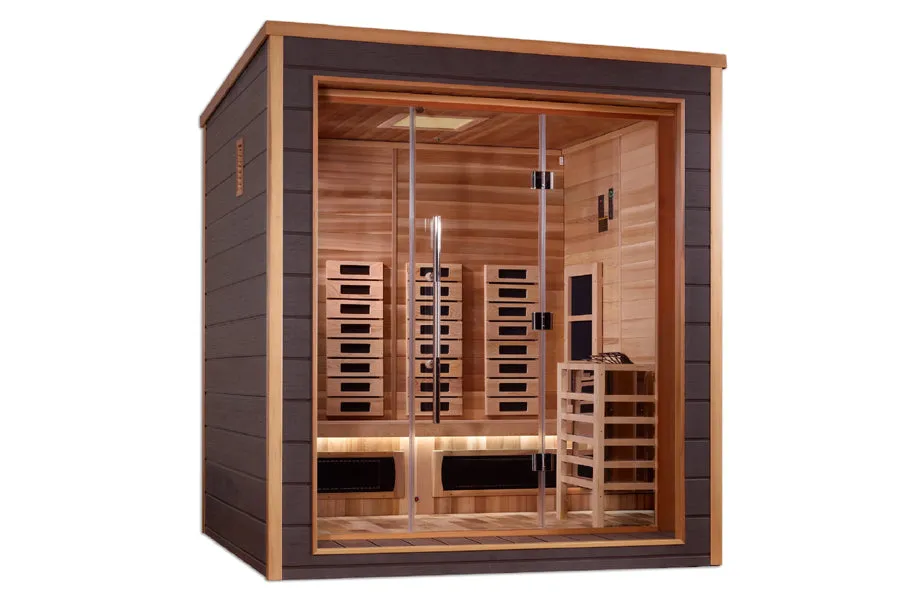 Golden Designs "Visby" 3-Person Outdoor/Indoor PureTech Hybrid Full Spectrum Sauna