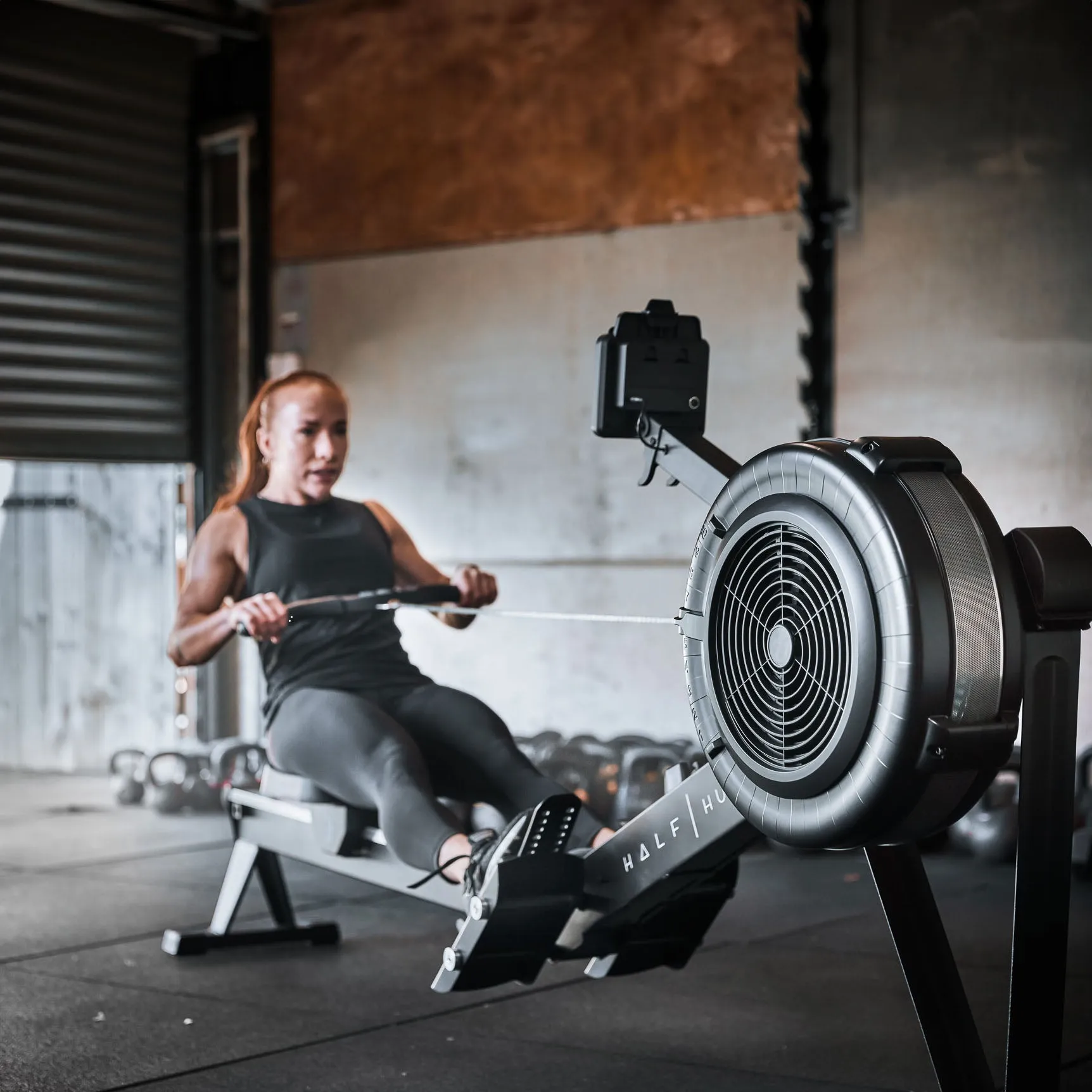 Half Human Air Rowing Machine