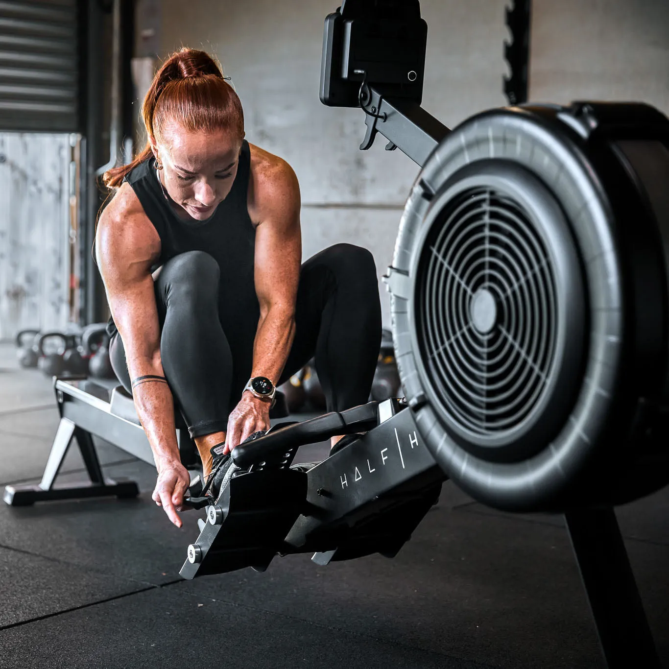 Half Human Air Rowing Machine