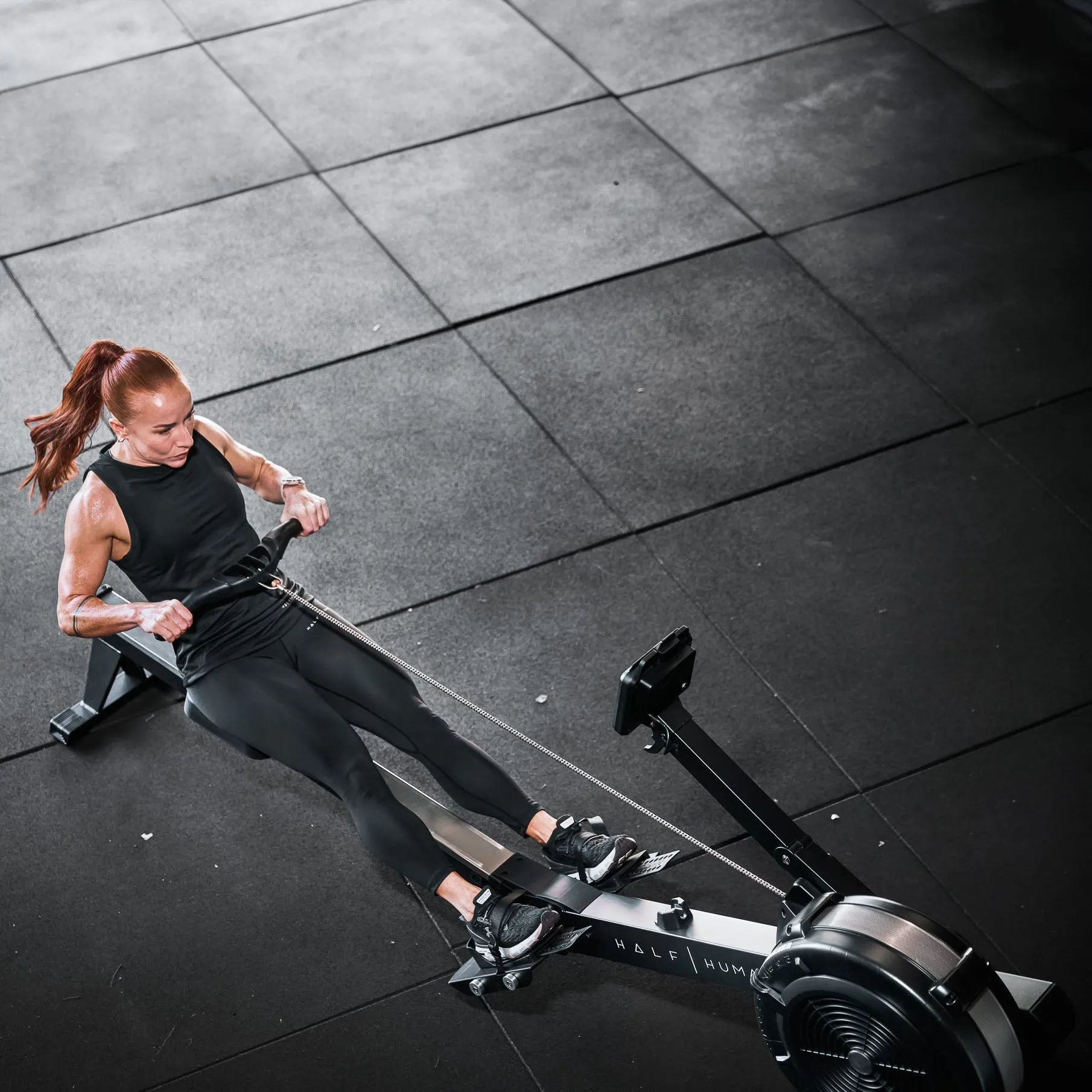 Half Human Air Rowing Machine