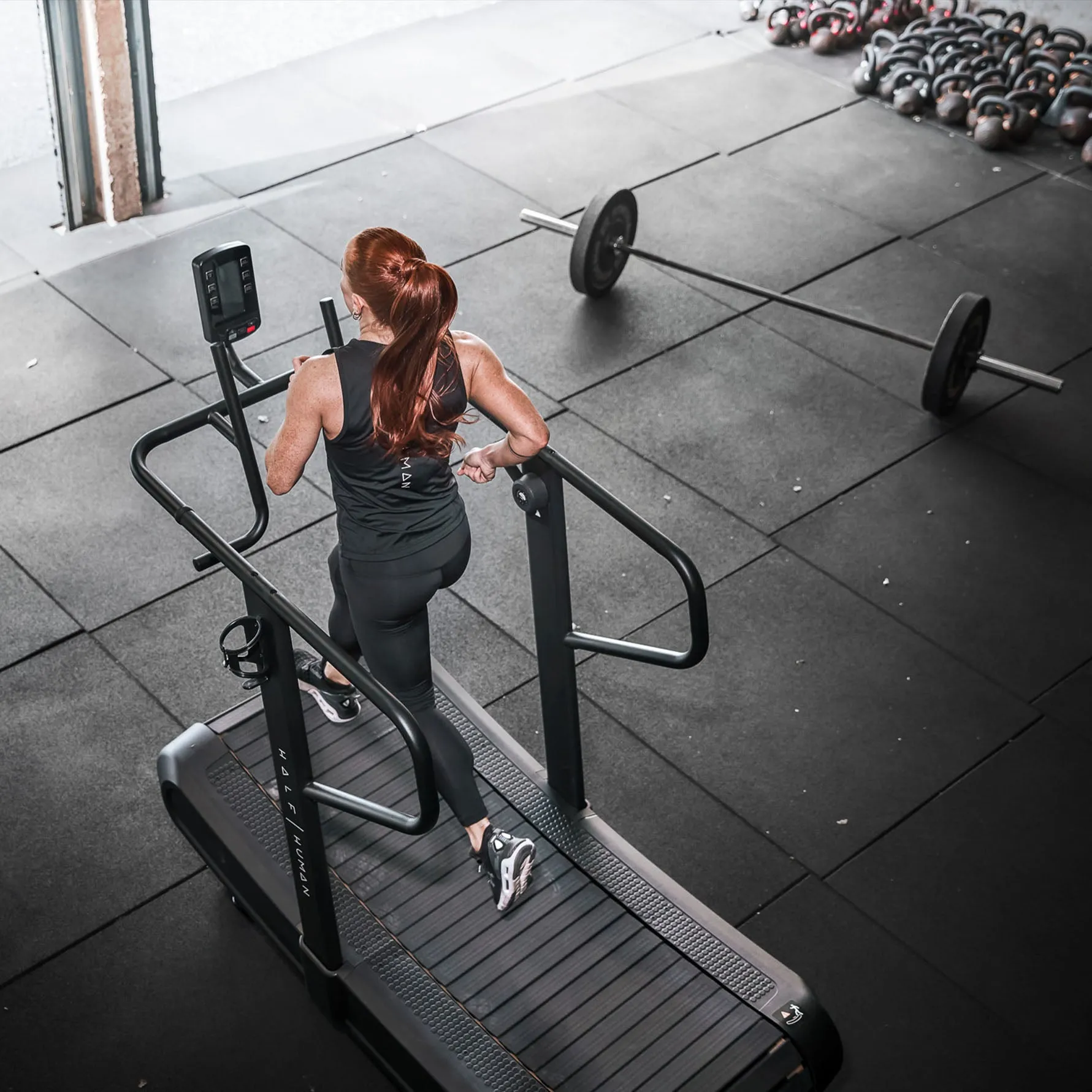 Half Human Curved Non-Motorised Treadmill