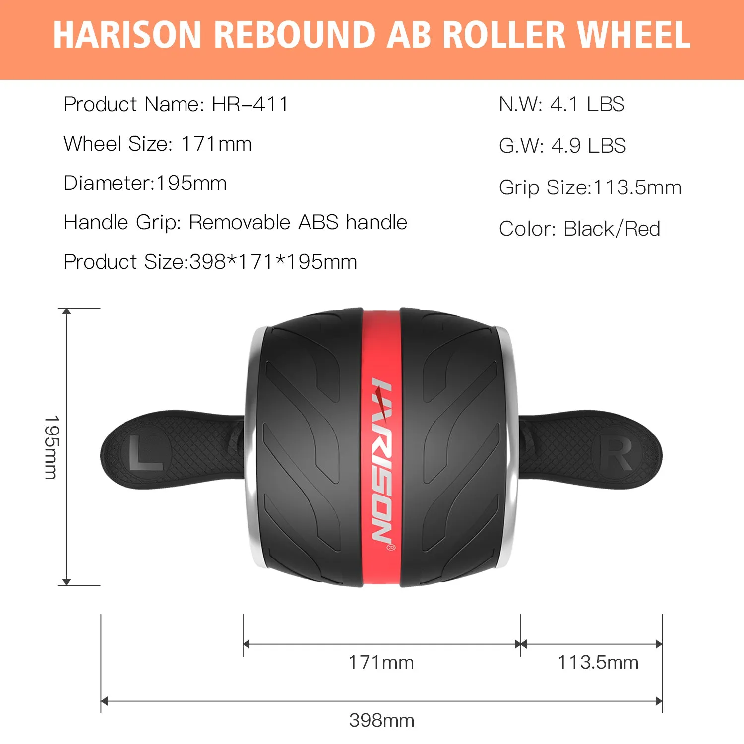 Harison HR411 AB Roller Wheel