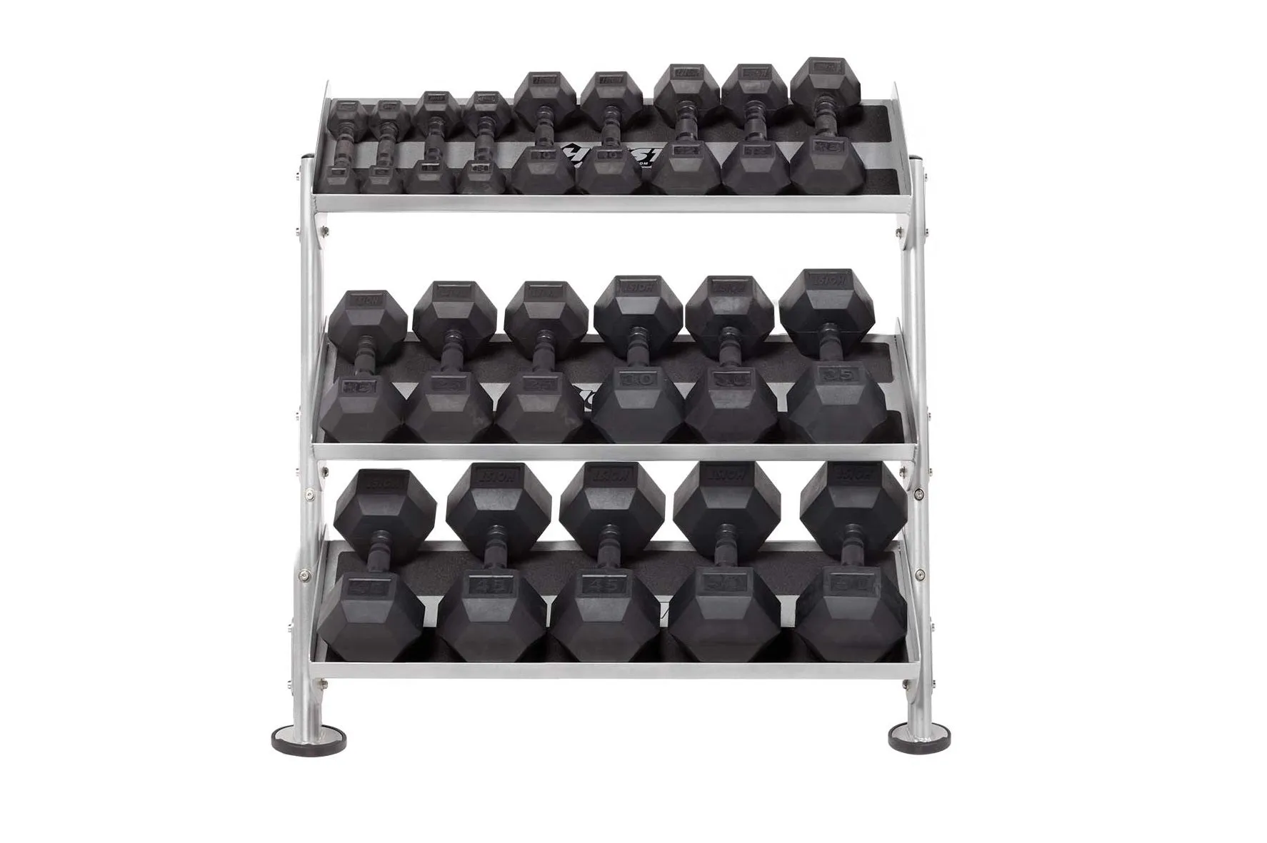 Hoist 36" 2-Tier Horizontal Dumbbell Rack w/ Optional 3-Tier (HF-5461-36)
