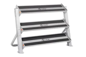Hoist 48" 2-Tier 12  Pair Dumbbell Rack w/ Optional 3rd Tier (HF-5461-48)