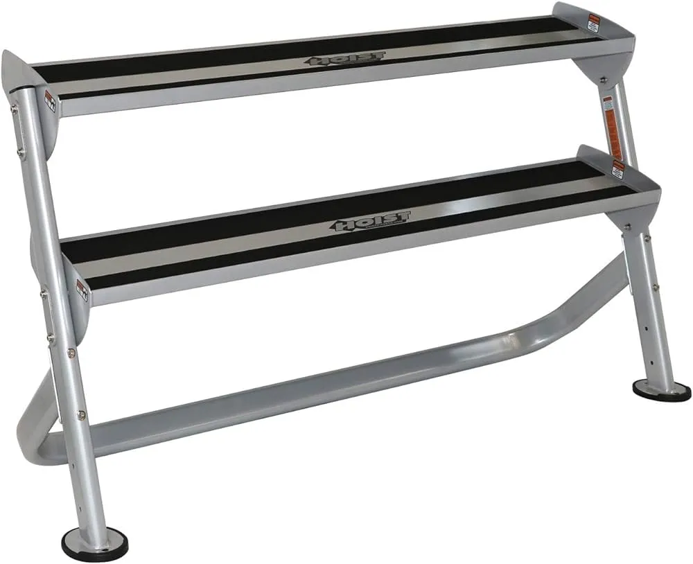 Hoist 60" 2-Tier Dumbbell Rack w/ Optional 3rd Tier (HF-5461-60)