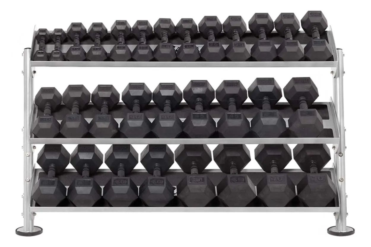 Hoist 60" 2-Tier Dumbbell Rack w/ Optional 3rd Tier (HF-5461-60)