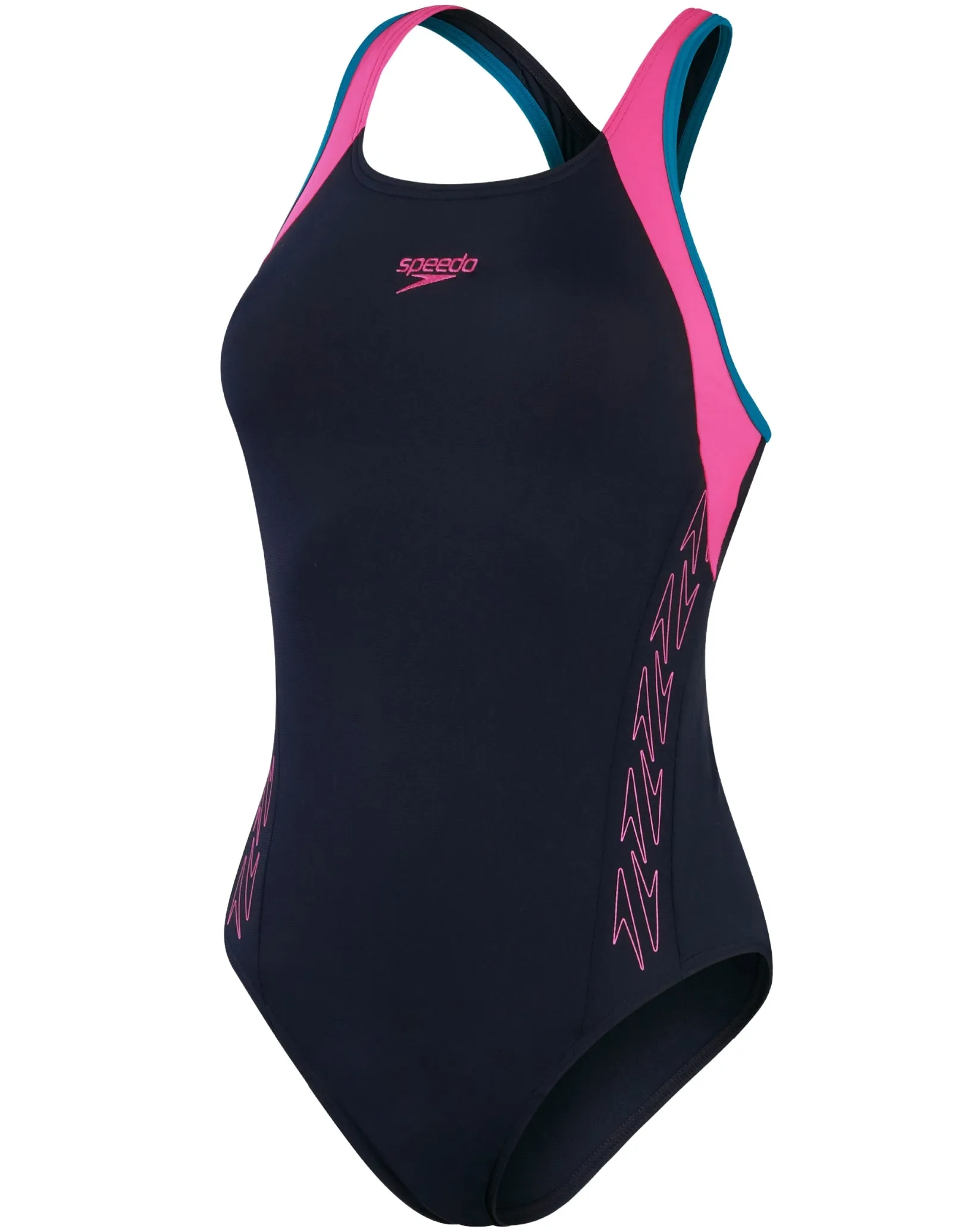 Hyperboom Splice Flyback Swimsuit - Navy/Pink