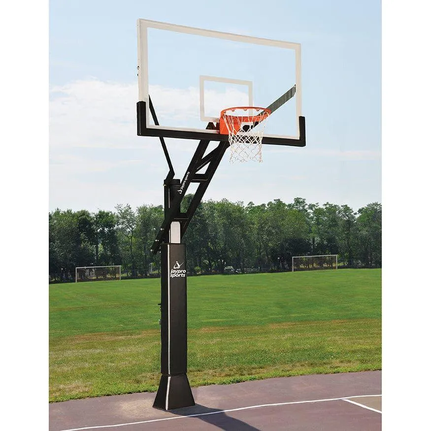 Jaypro Titan Basketball System Adjustable Series 5 in.x 5 in. Pole with 3 ft. Offset 60 in. Backboard CV553B