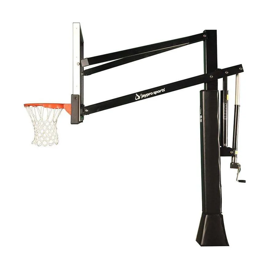 Jaypro Titan Basketball System Adjustable Series 5 in.x 5 in. Pole with 3 ft. Offset 60 in. Backboard CV553B
