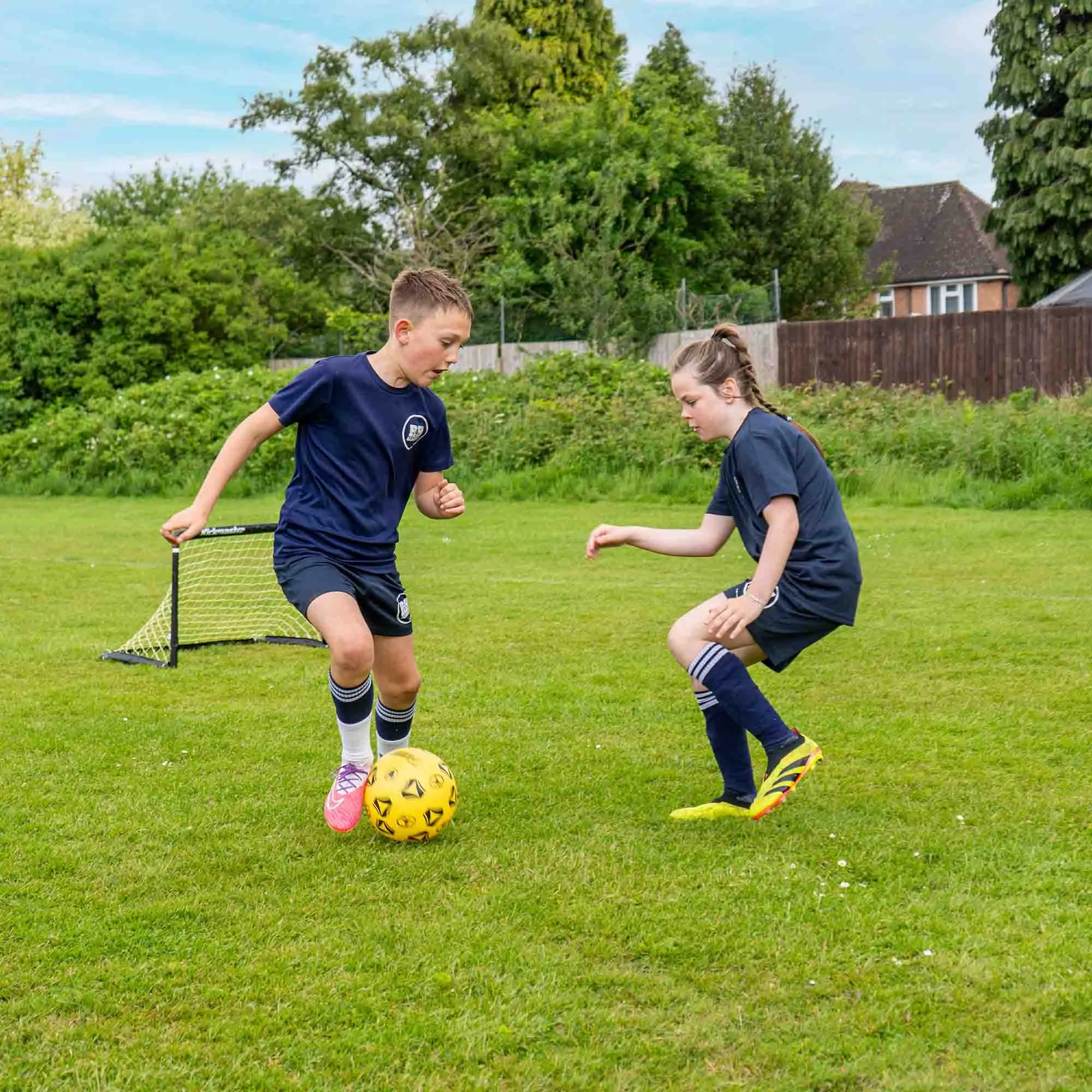 Kickmaster One on One Folding Football Goal Set