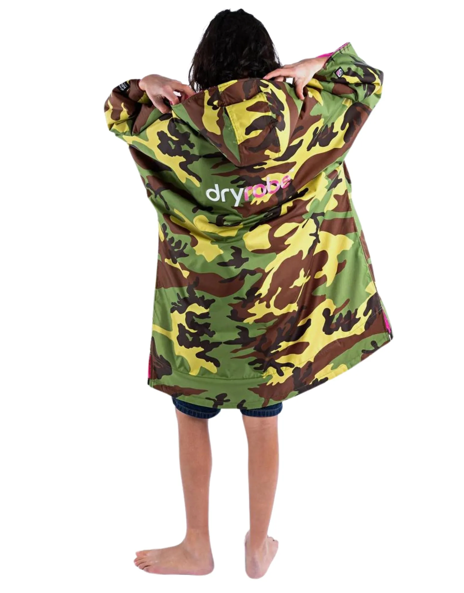 Kids Advance Short Sleeve Robe 5-9 yrs - Camo Pink
