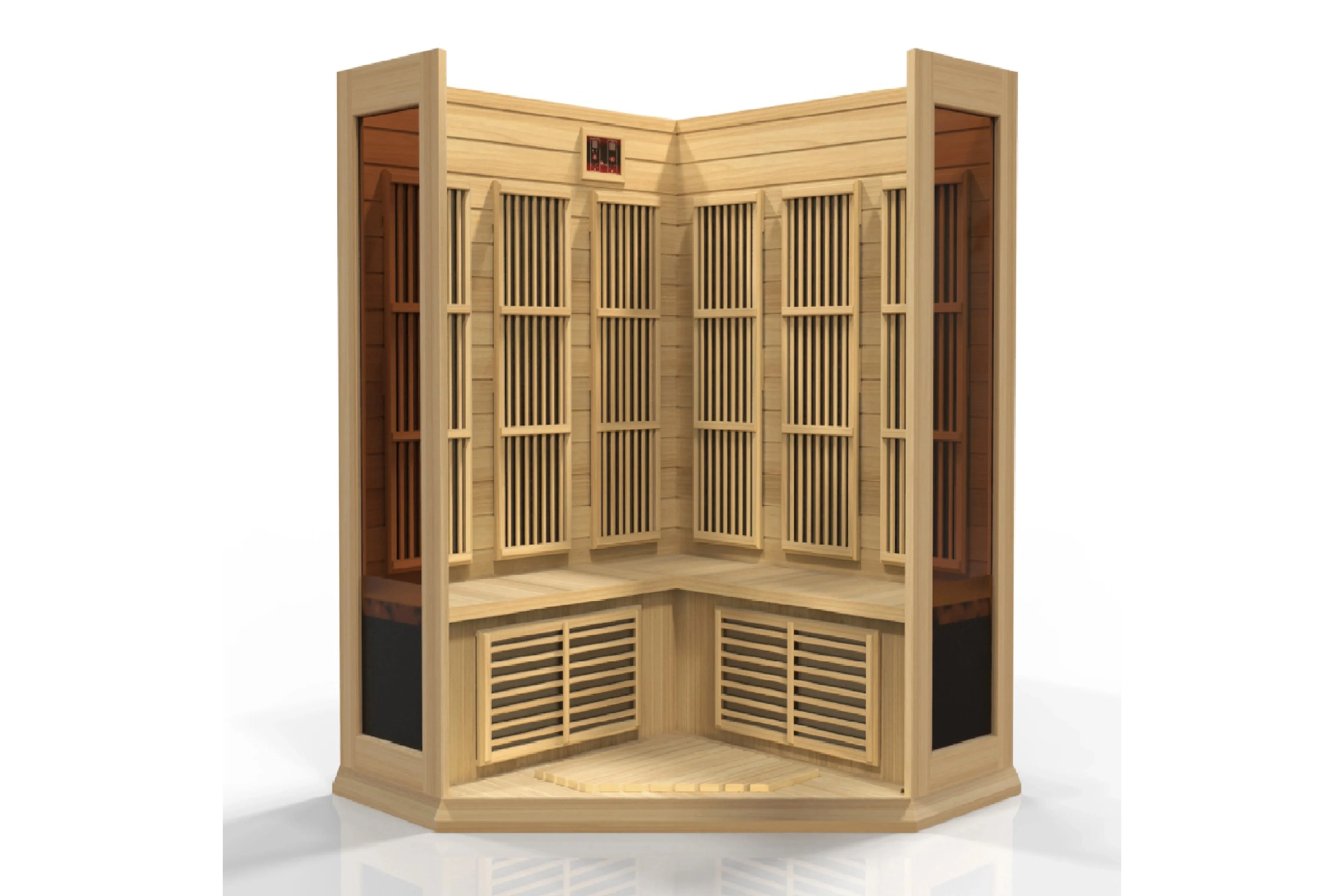 Maxxus 3-Person Corner Low EMF FAR Infrared Indoor Sauna