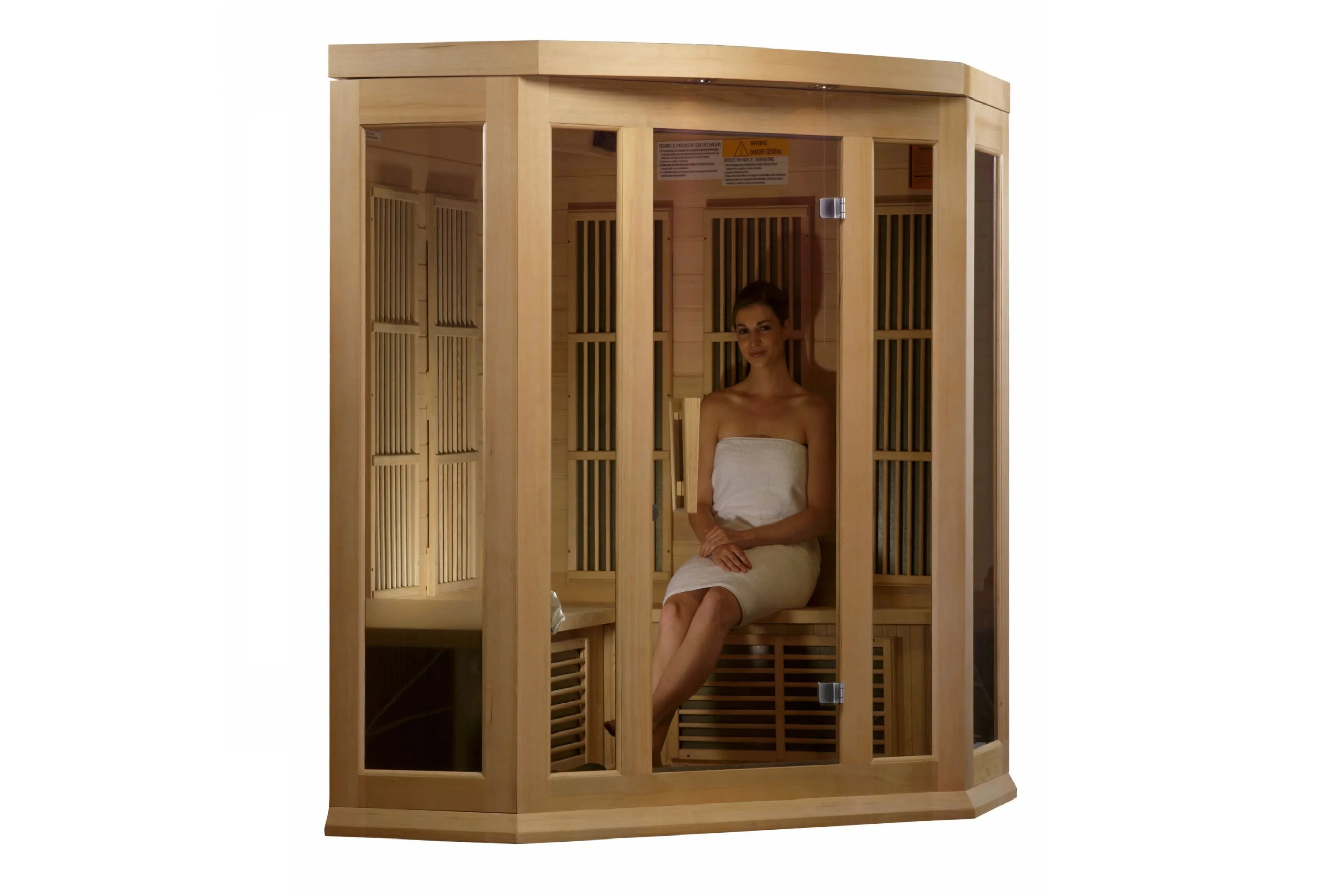 Maxxus 3-Person Corner Low EMF FAR Infrared Indoor Sauna