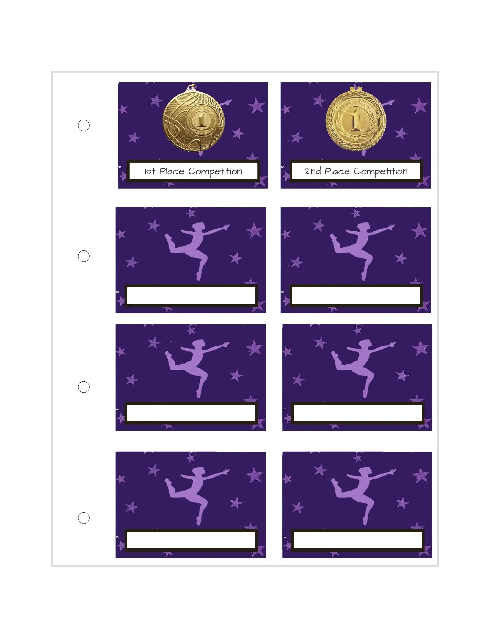 Medal, Badge & Certificate Case - Gymnastics
