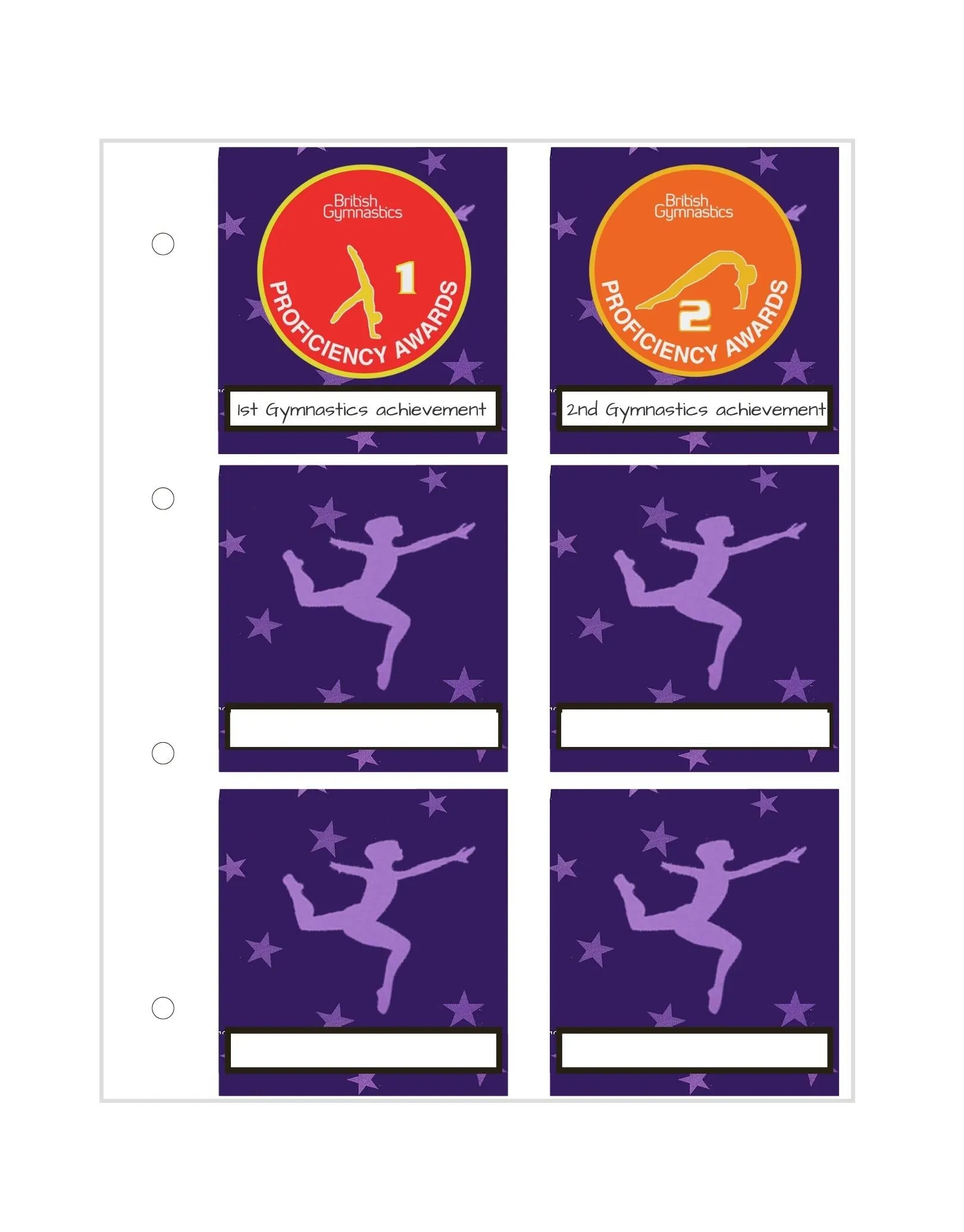 Medal, Badge & Certificate Case - Gymnastics
