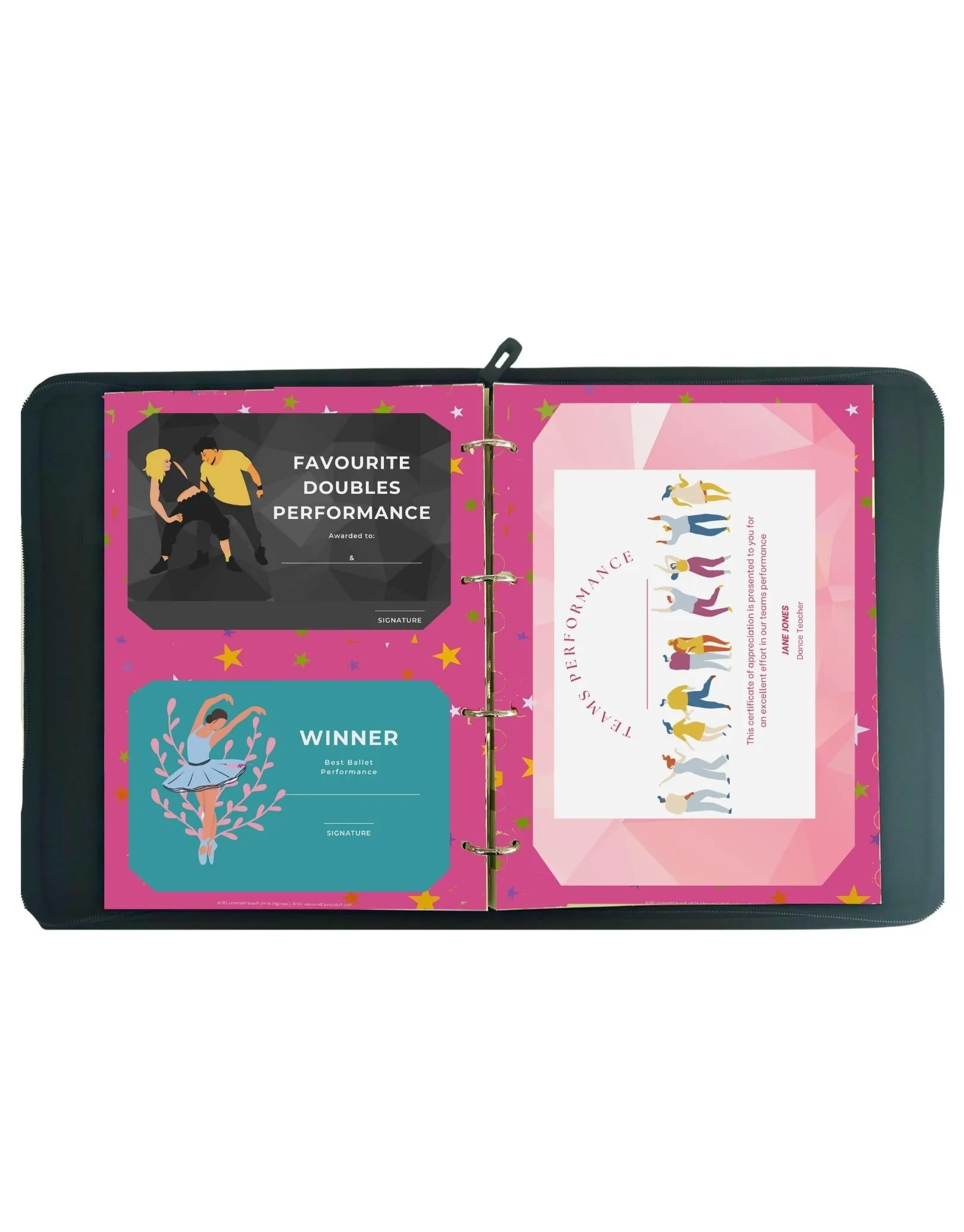 Medal, Badge & Certificate Case - Pink/Dance